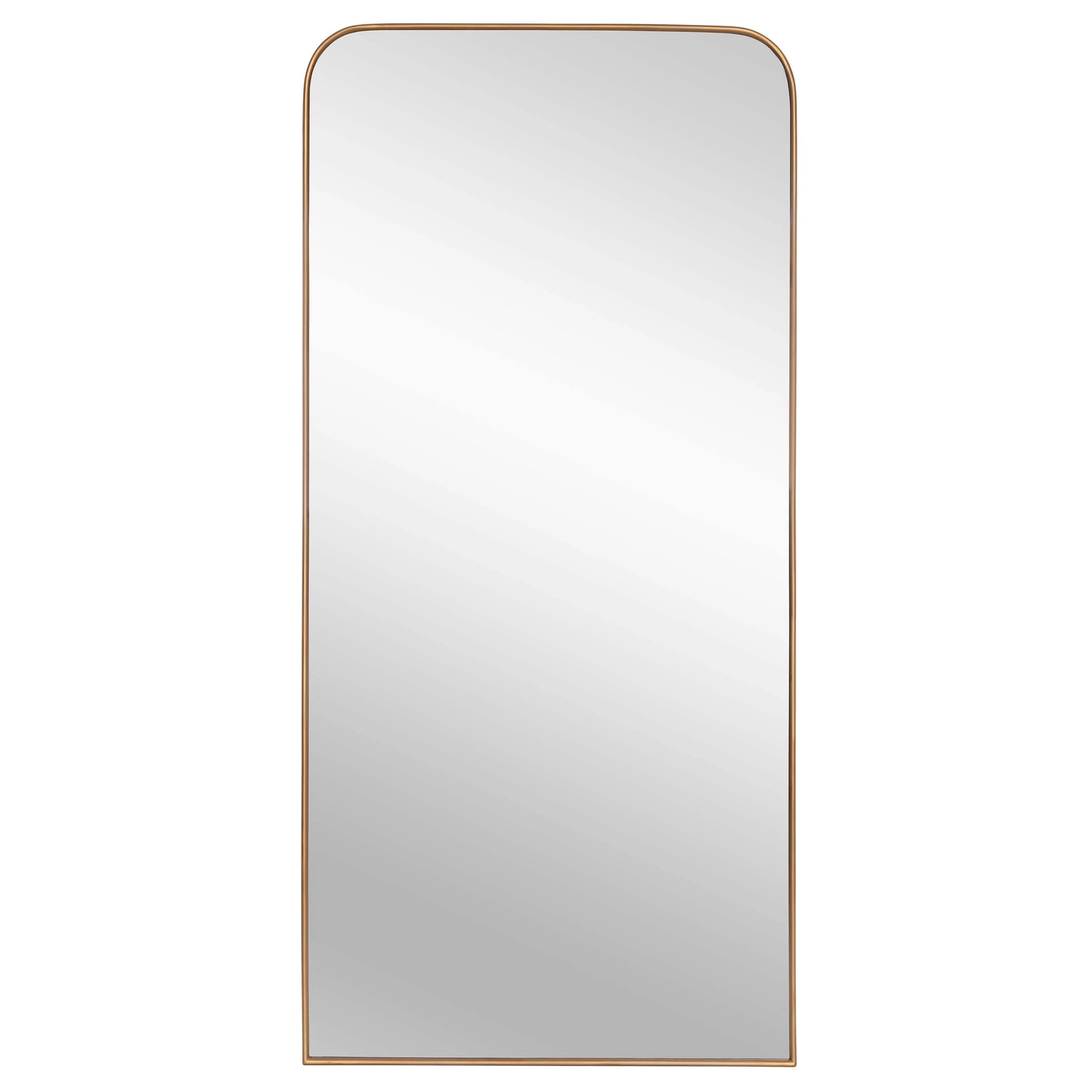 Calabasas Floor Mirror, Brass