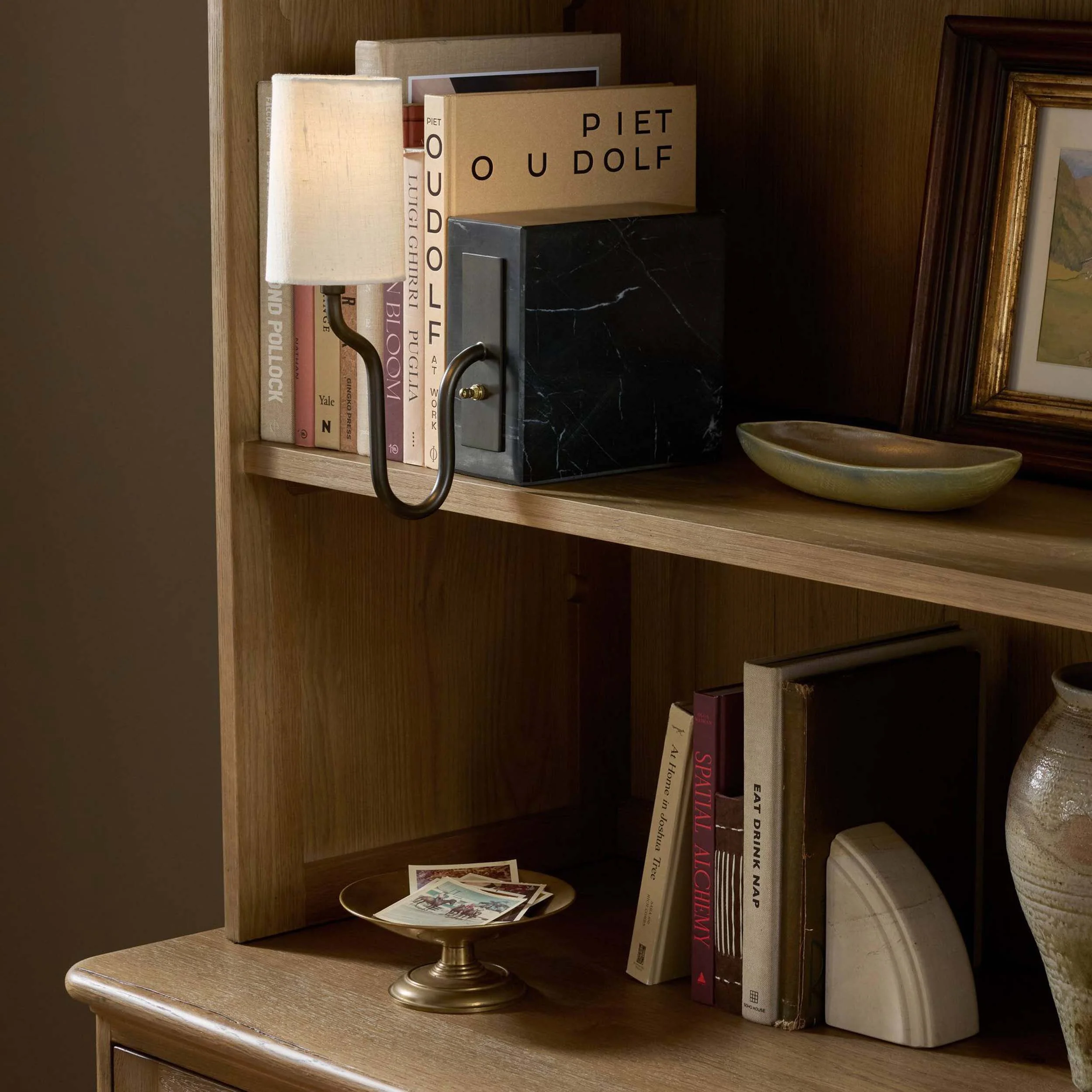 Calla Bookshelf Lamp, Black Marble by Amber Lewis x Four Hands - Image 8