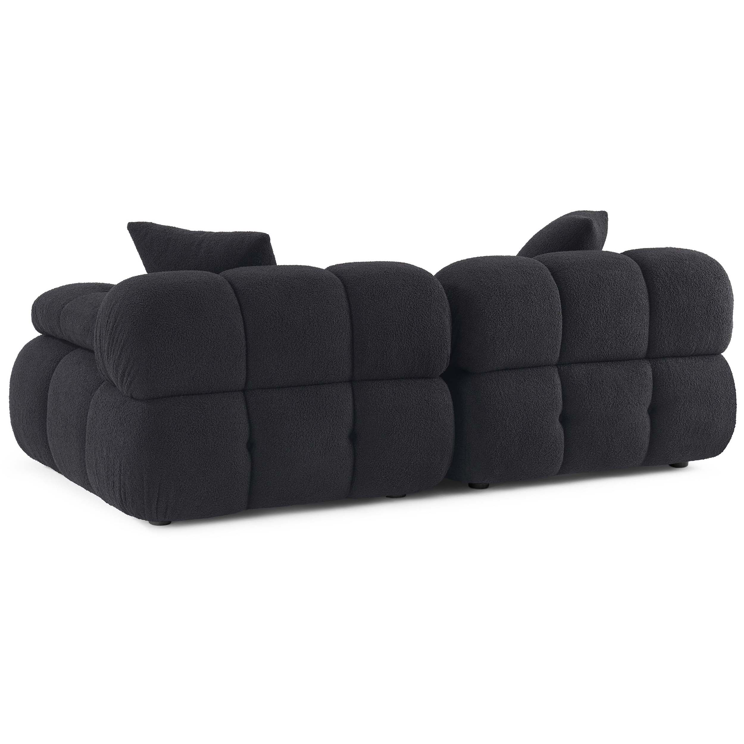 Calliope Modular Loveseat, Black - Image 3