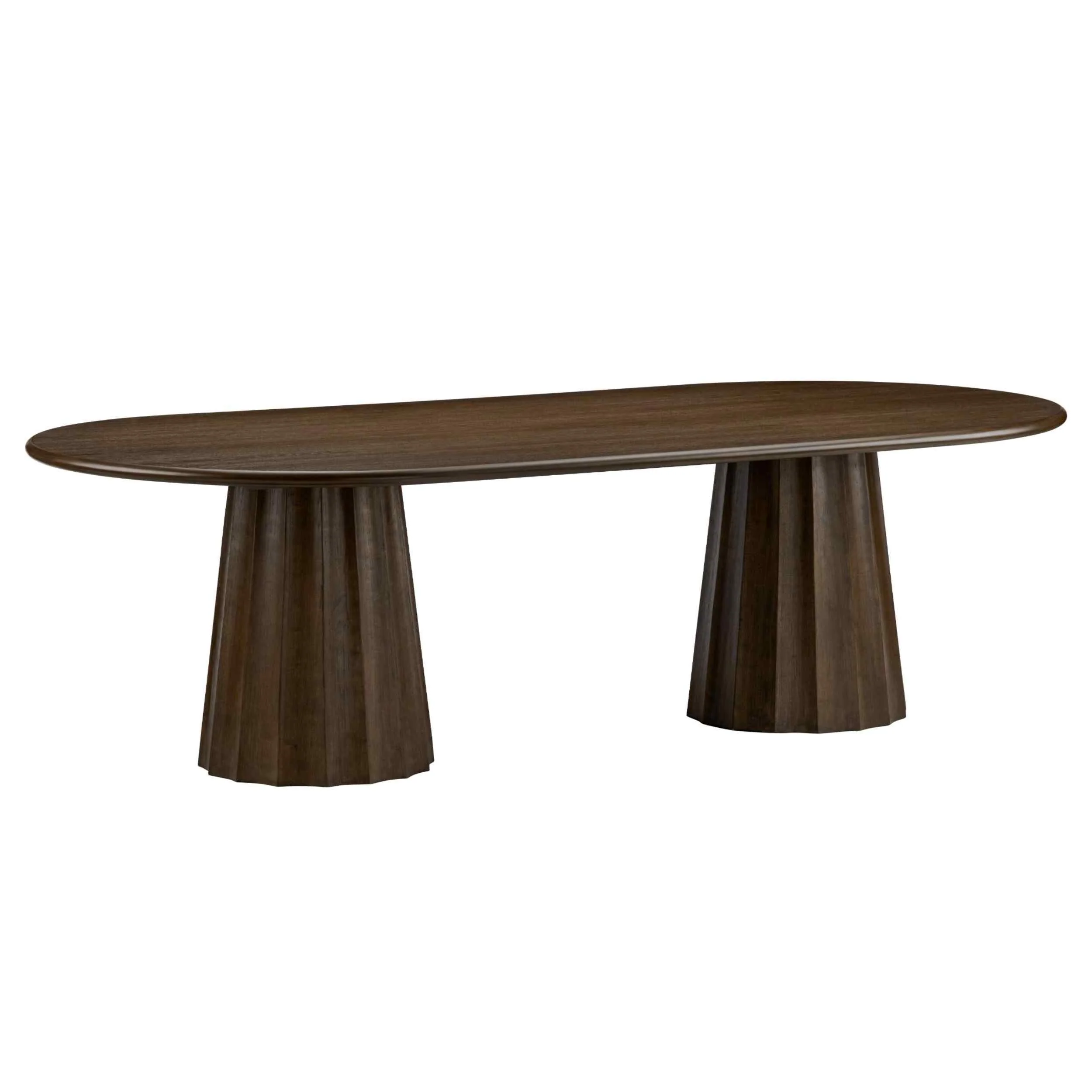 Calloway Oval Dining Table, Brown - Image 2