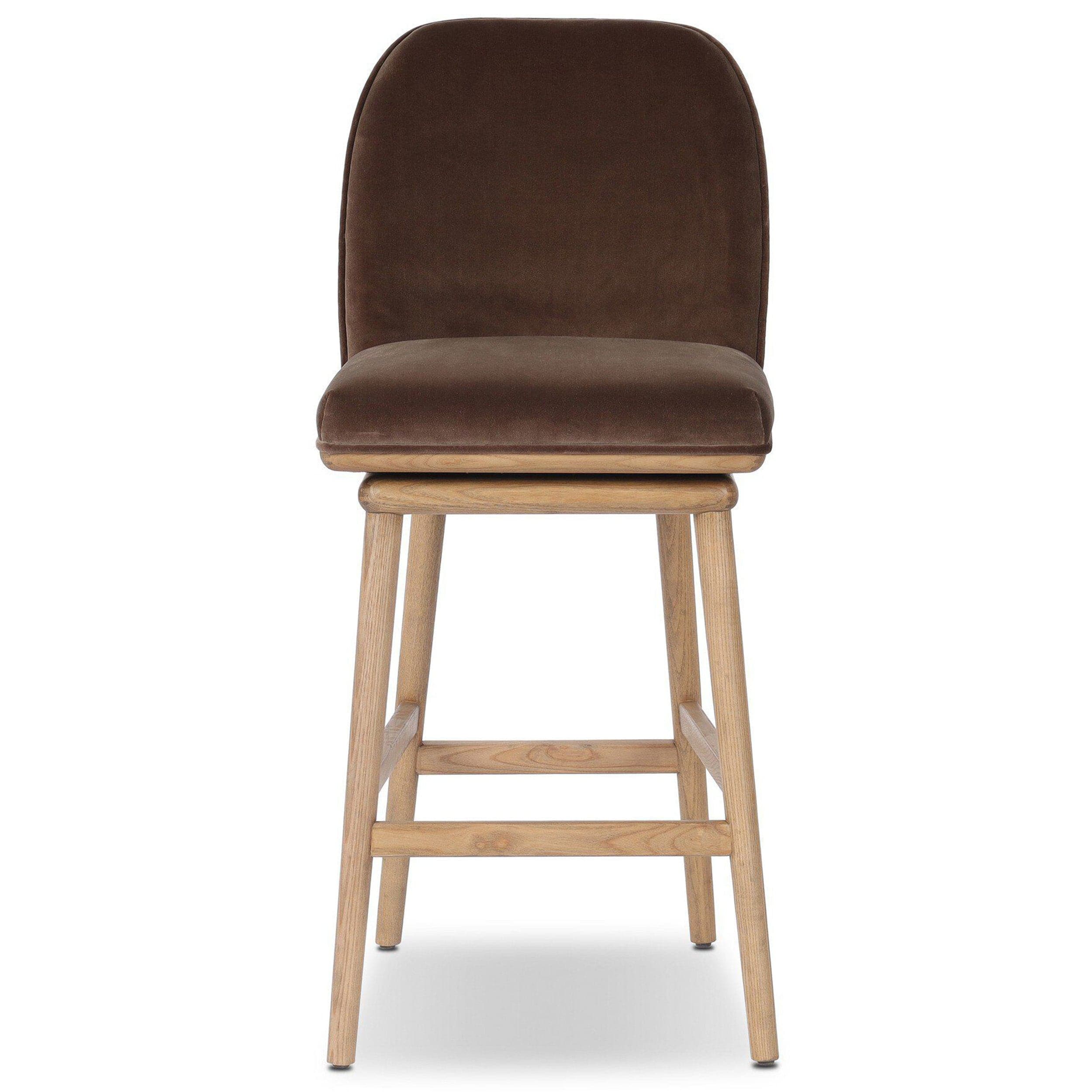 Camden Swivel Bar & Counter Stool, Surrey Mink by Four Hands - Image 2