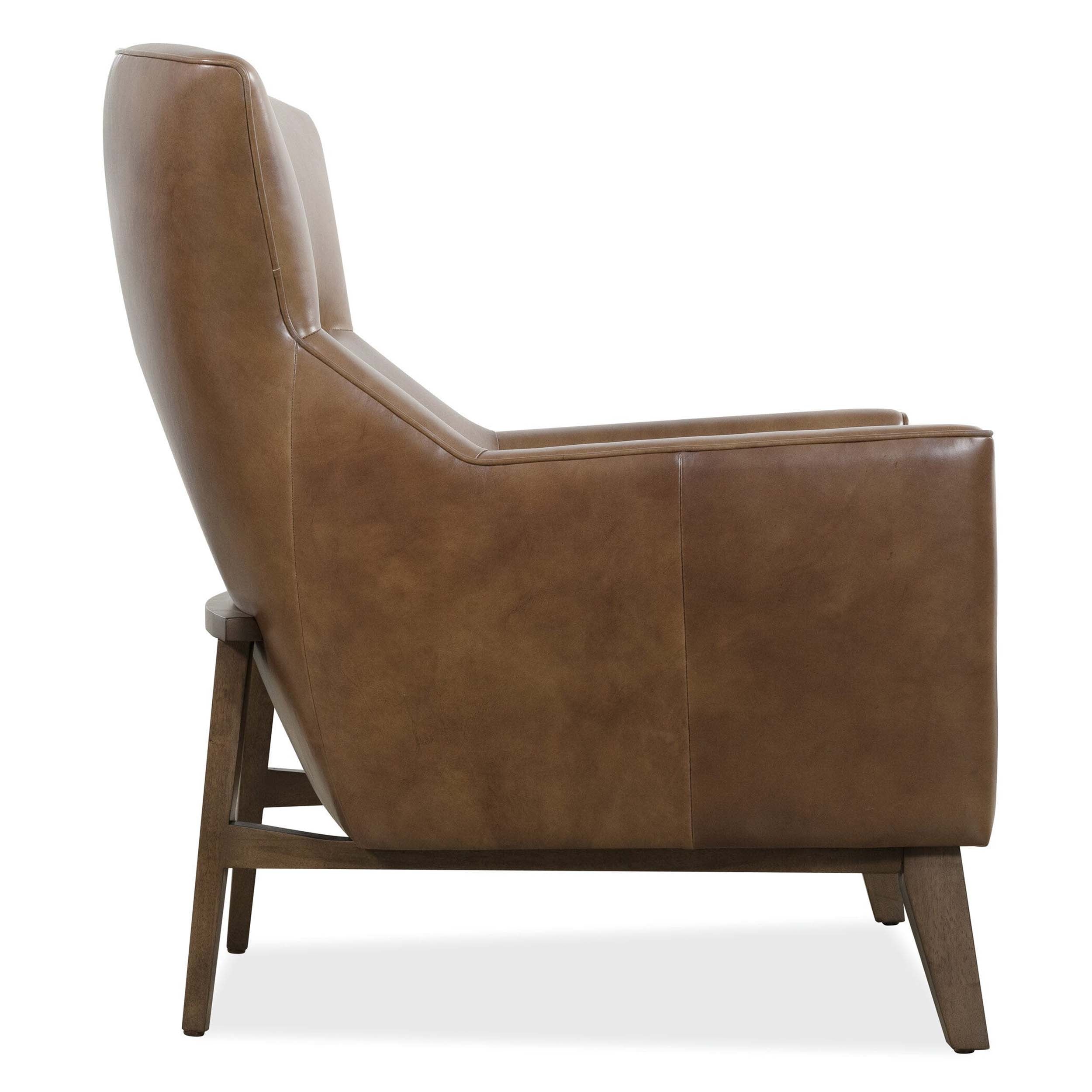 Camille Leather Chair, Hazelnut Brown - Image 3