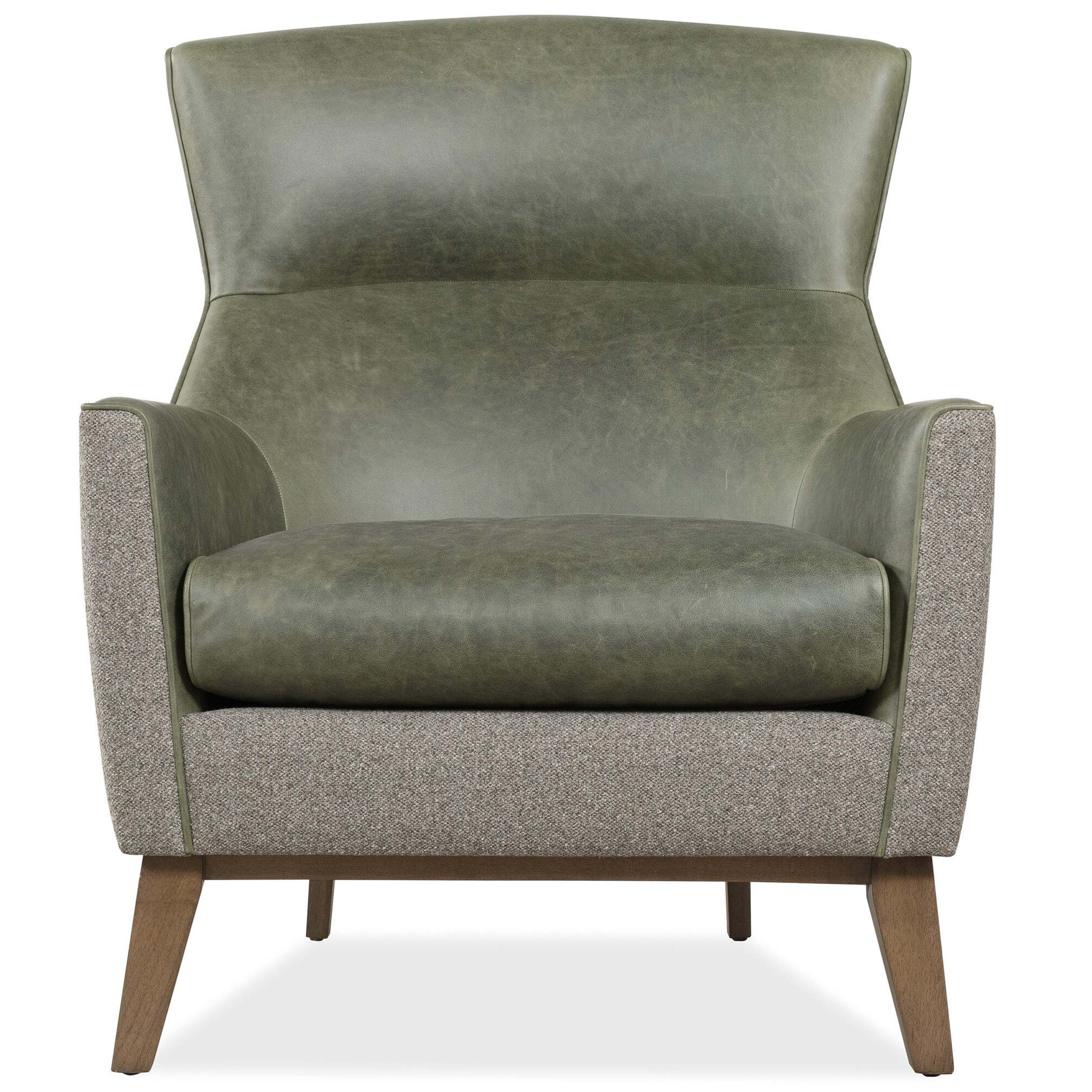 Camille Leather Chair, Siena Moss/Potenza Graphite - Image 2
