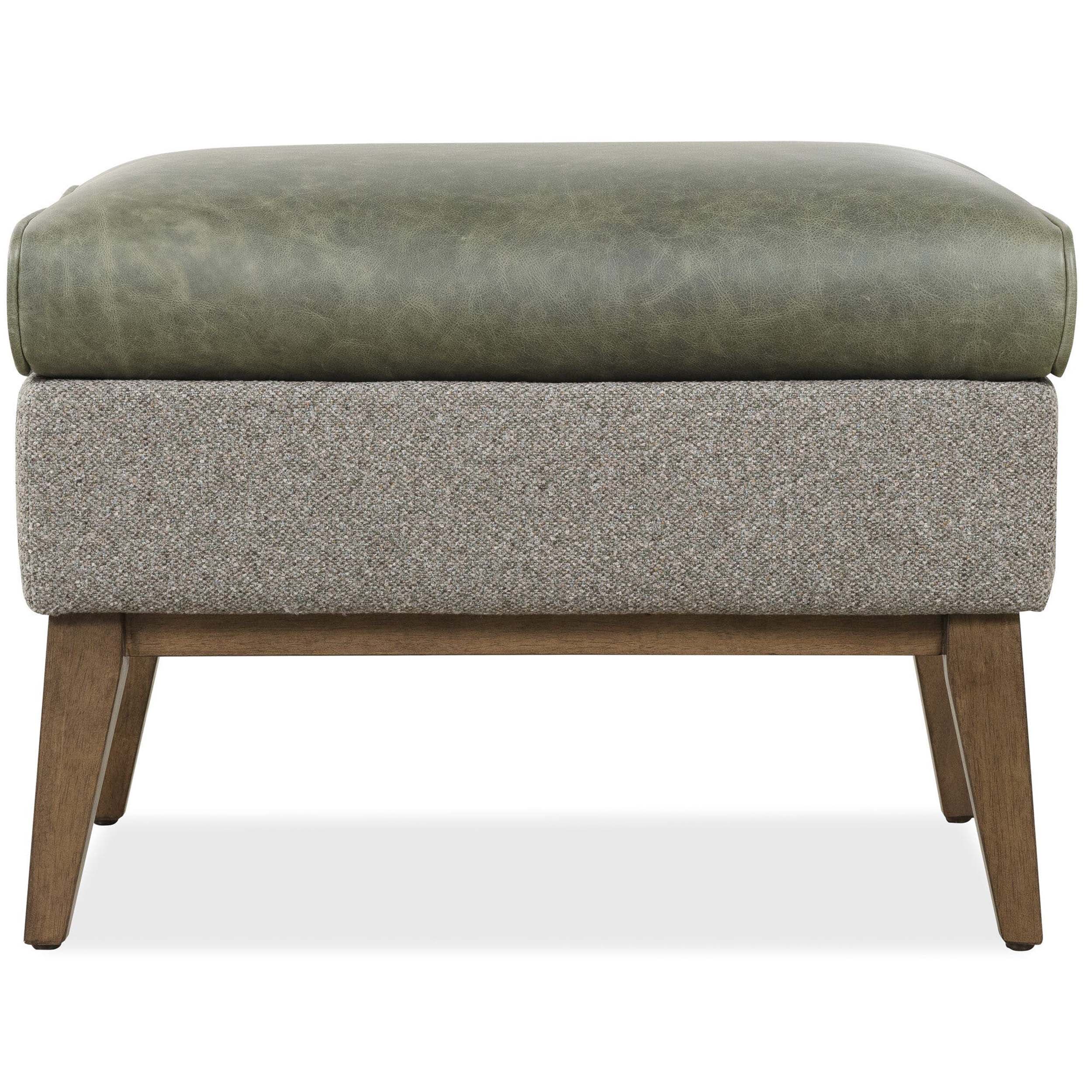 Camille Leather Ottoman, Siena Moss/Potenza Graphite - Image 2