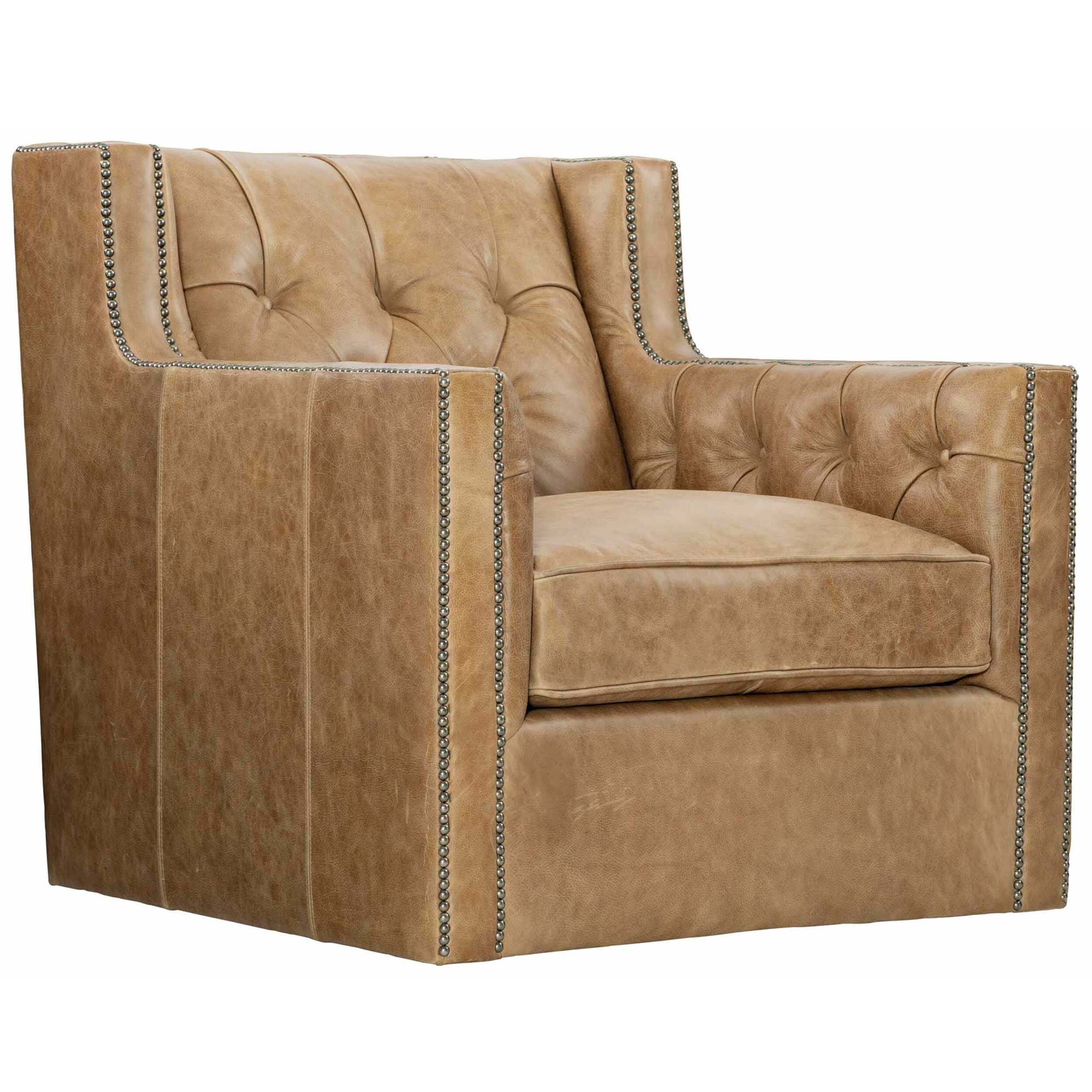 Candace Leather Swivel Chair, 333-020