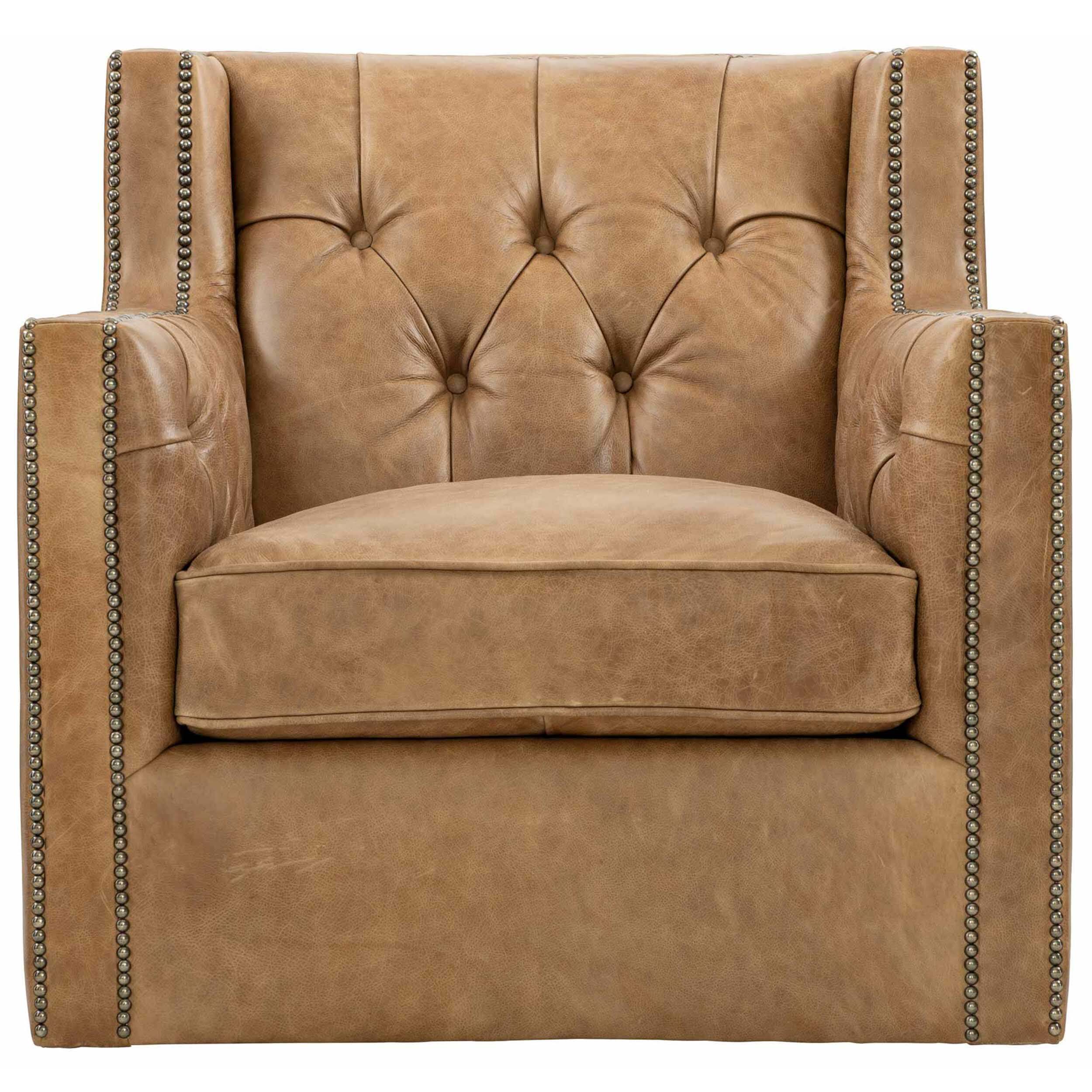 Candace Leather Swivel Chair, 333-020 - Image 2
