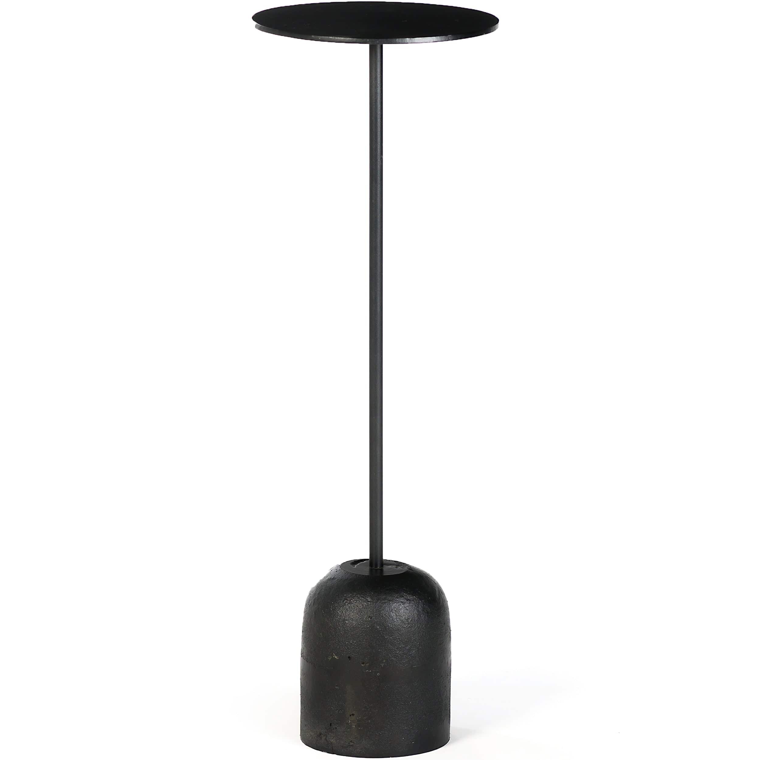 Cannon Drink Table, Cylinder, Burnt Oil