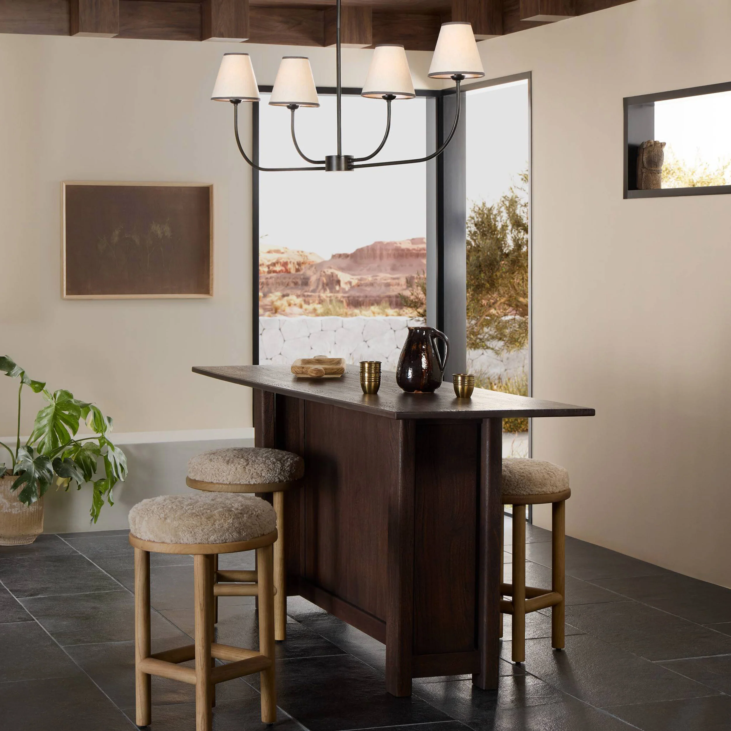 Canton Bar & Counter Table, Dark Brown by Four Hands - Image 6