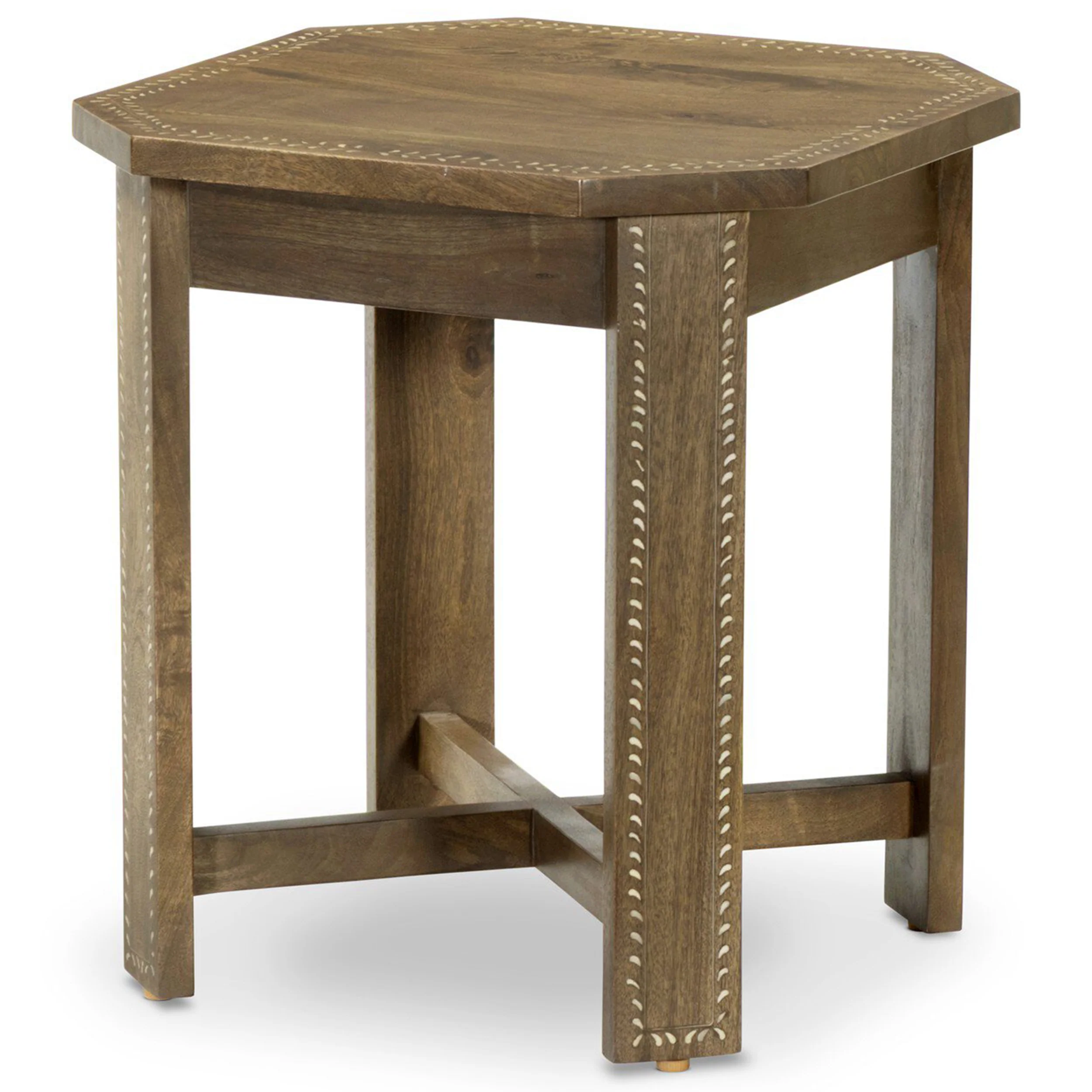 Cantu End Table, Washed Taupe by Amber Lewis x Four Hands