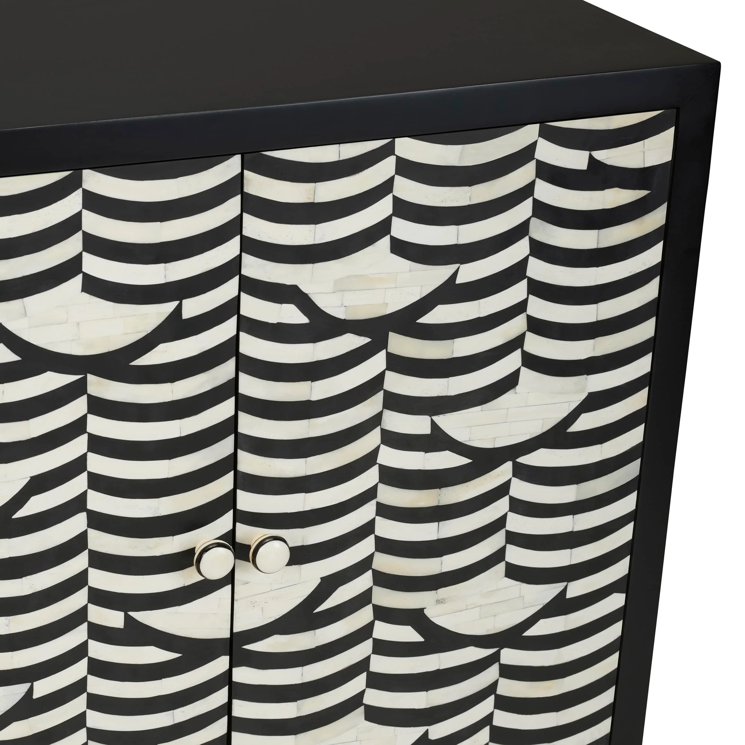 Capella 2 Door Cabinet, Black/White - Image 4