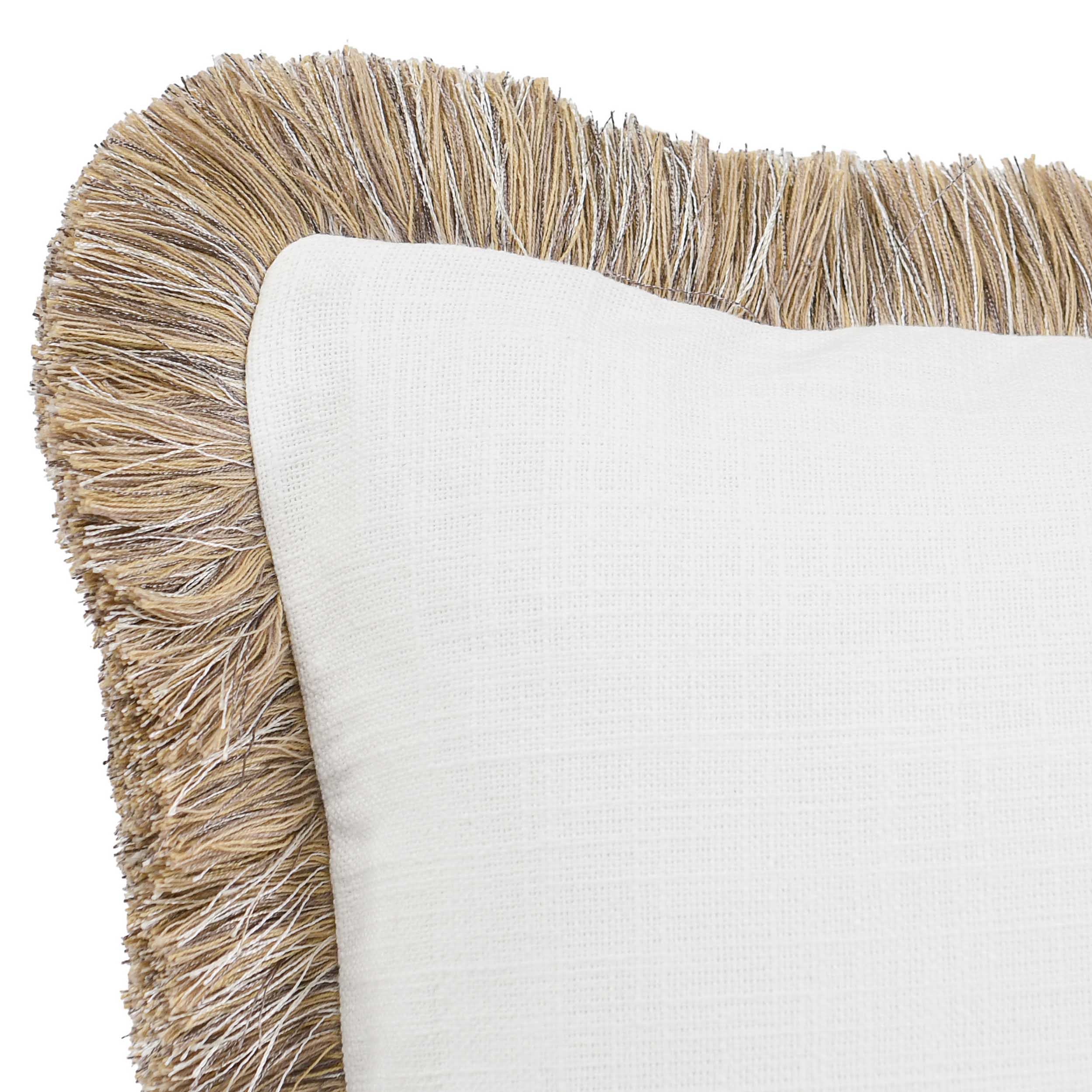 Cara Lumbar Pillow, Ivory/Natural - Image 4