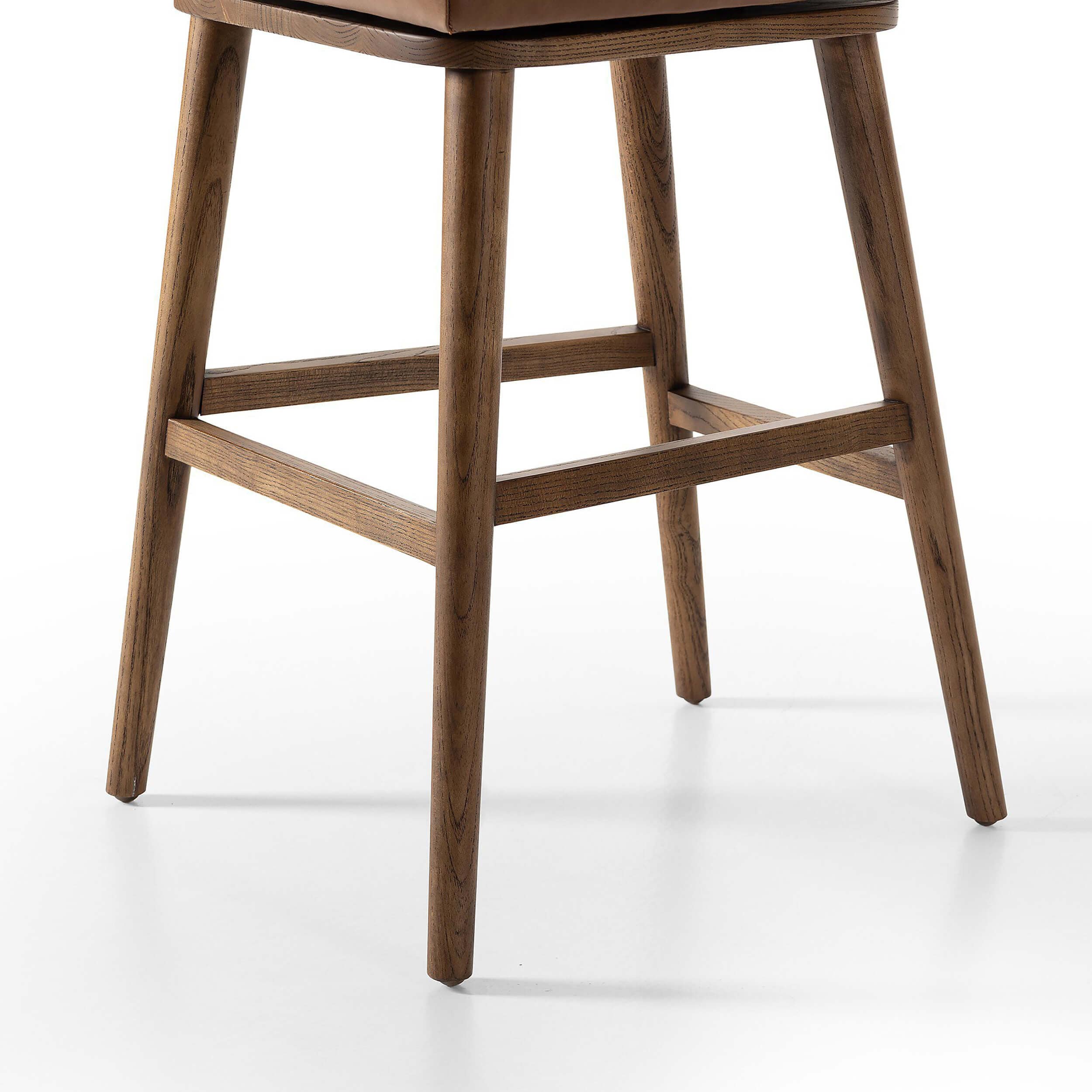 Cardell Leather Swivel Bar Stool, Sonoma Chestnut by Four Hands - Image 5