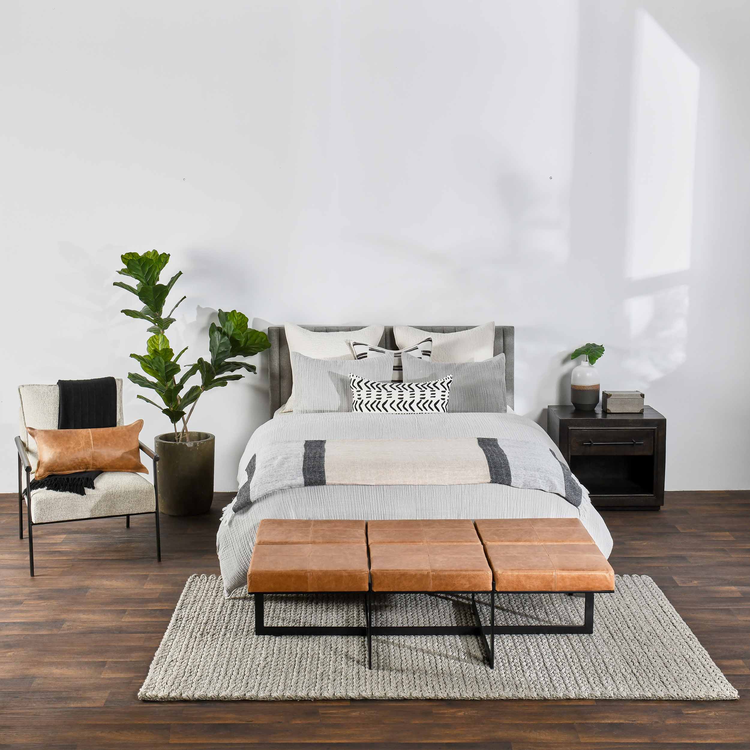 Cardiff Duvet Set, Gray - Image 2