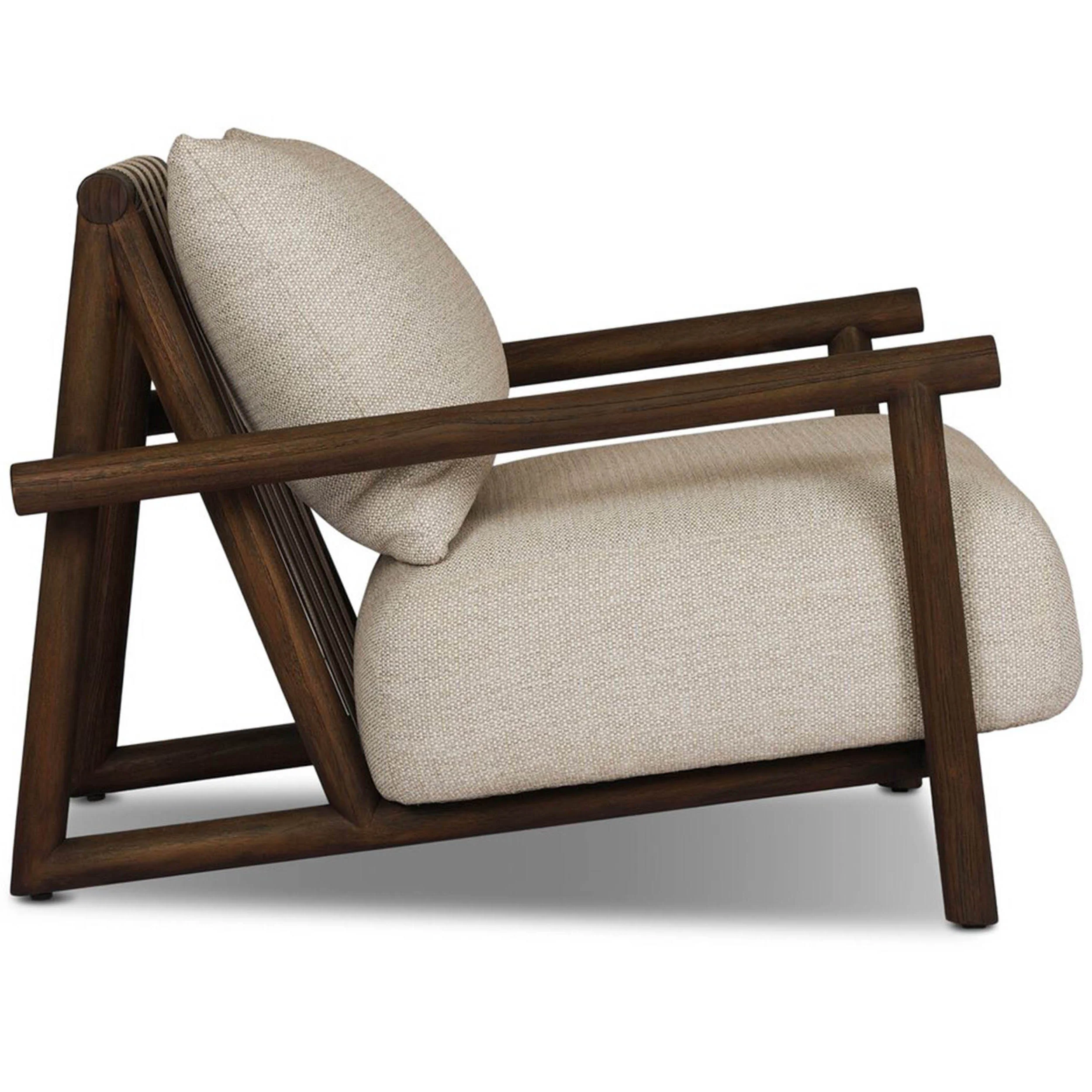 Cardiff Outdoor Chair, Stained Saddle Brown by Four Hands - Image 3