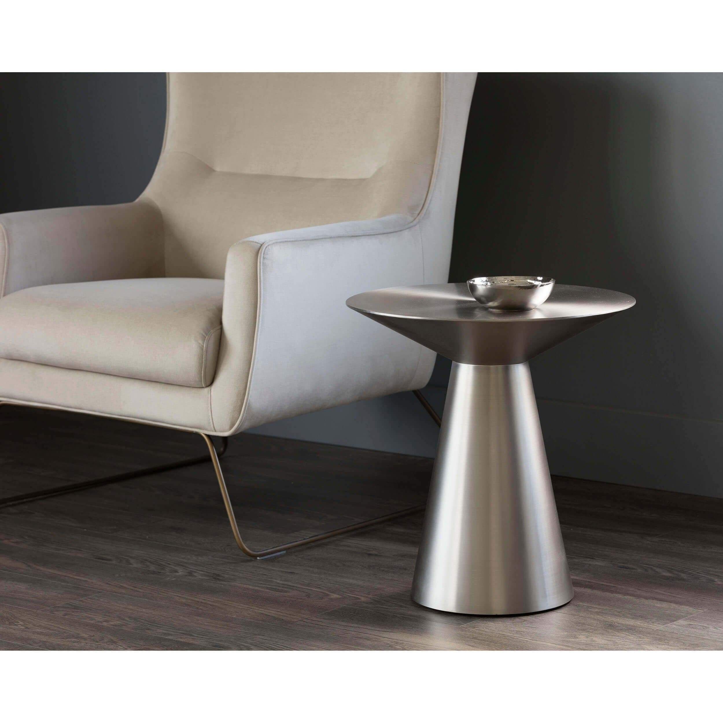 Carmel Side Table, Brushed Stainless - Image 4