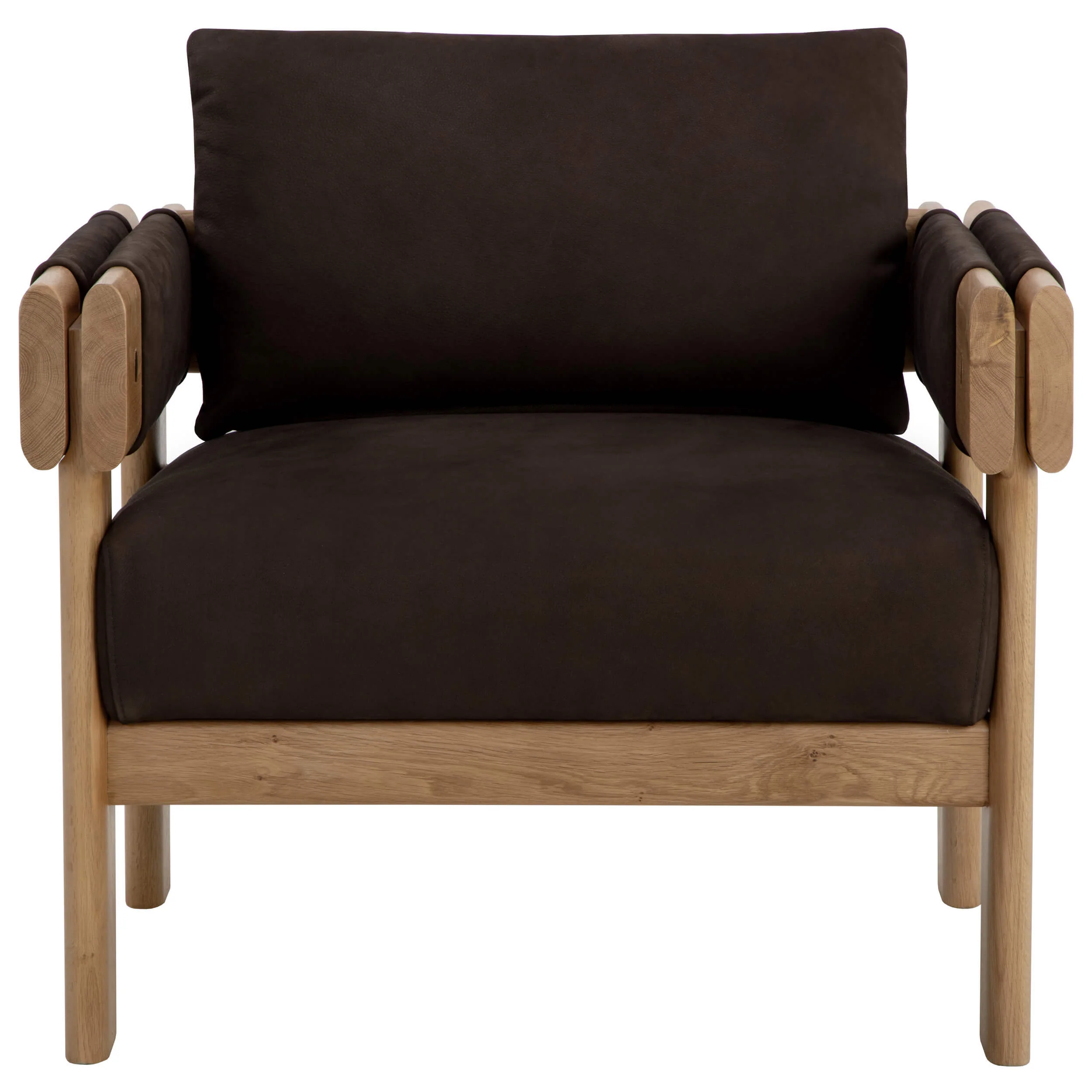 Carmichael Leather Chair, Nubuck Cocoa - Image 2