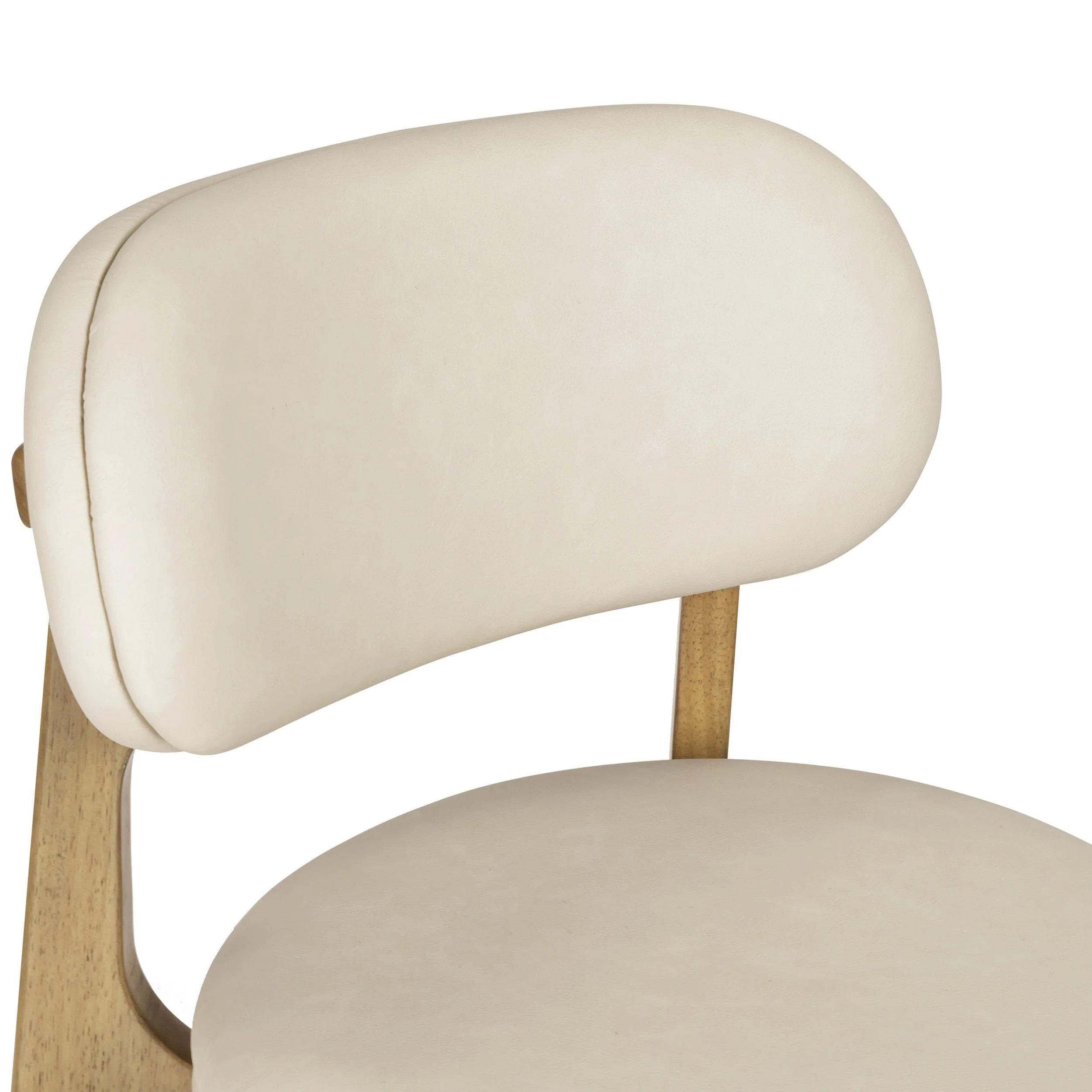 Carnation Vegan Leather Counter Stool, Cream - Image 5