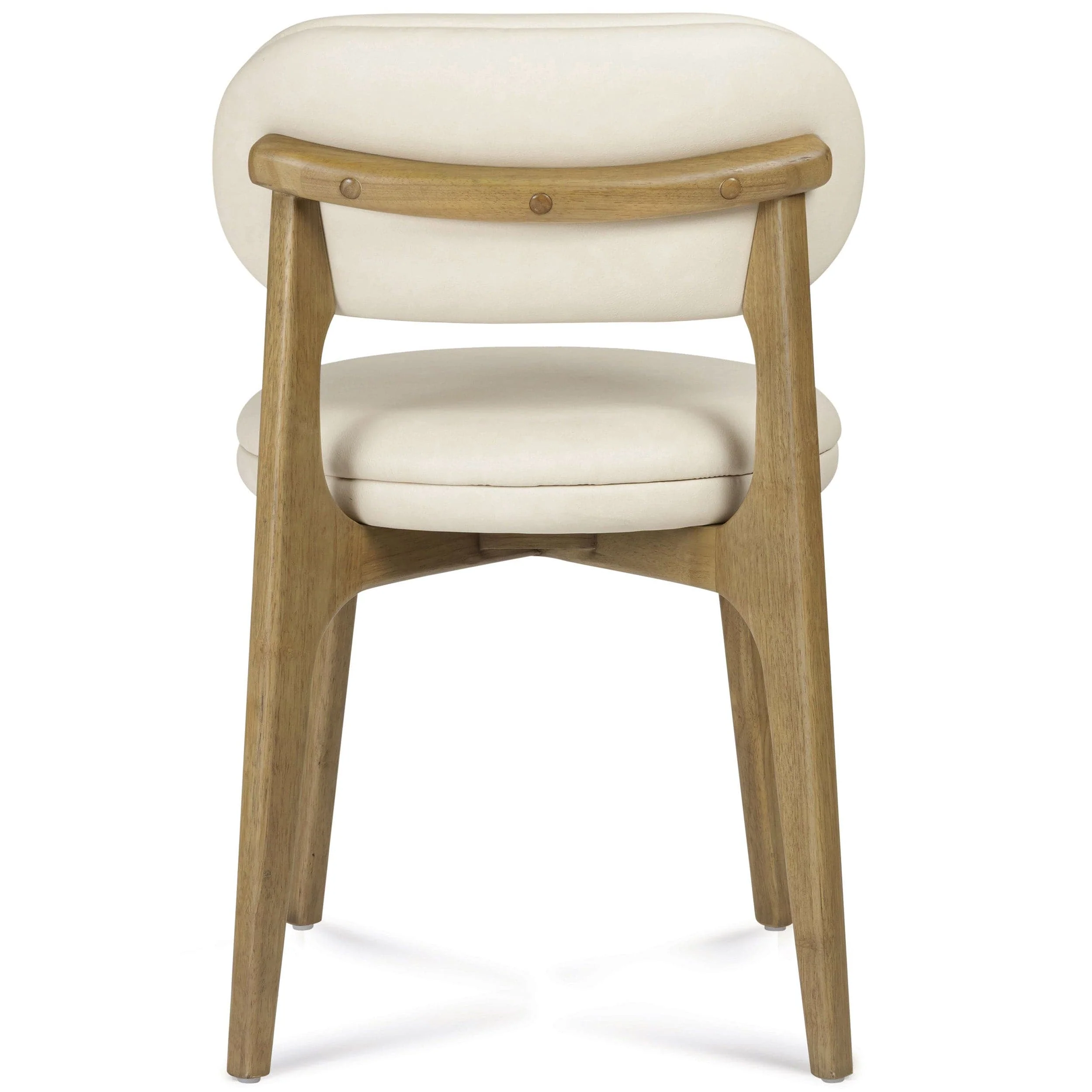 Carnation Vegan Leather Dining Chair, Cream - Image 4
