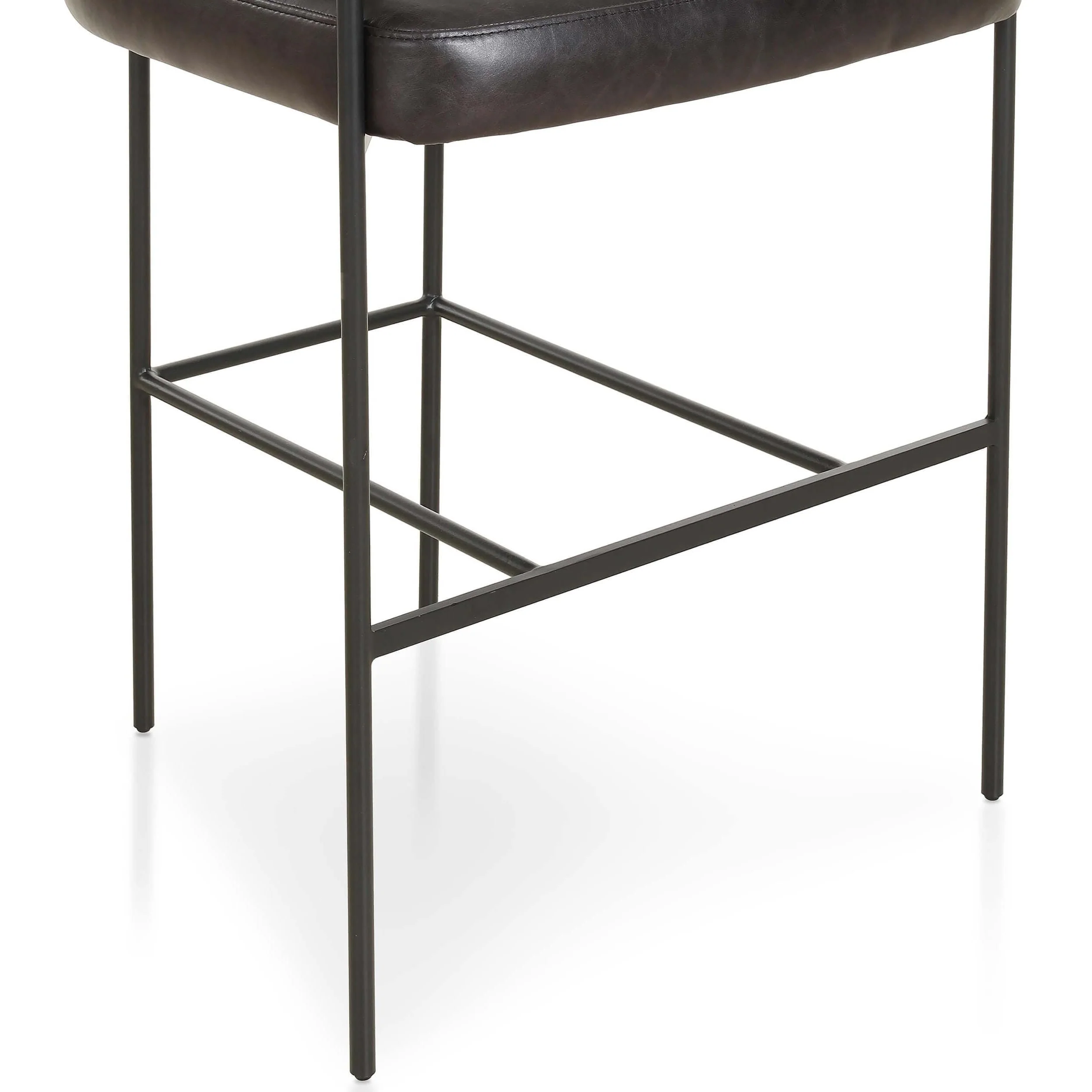 Carrie Leather Bar & Counter Stool, Sonoma Black by Four Hands - Image 5