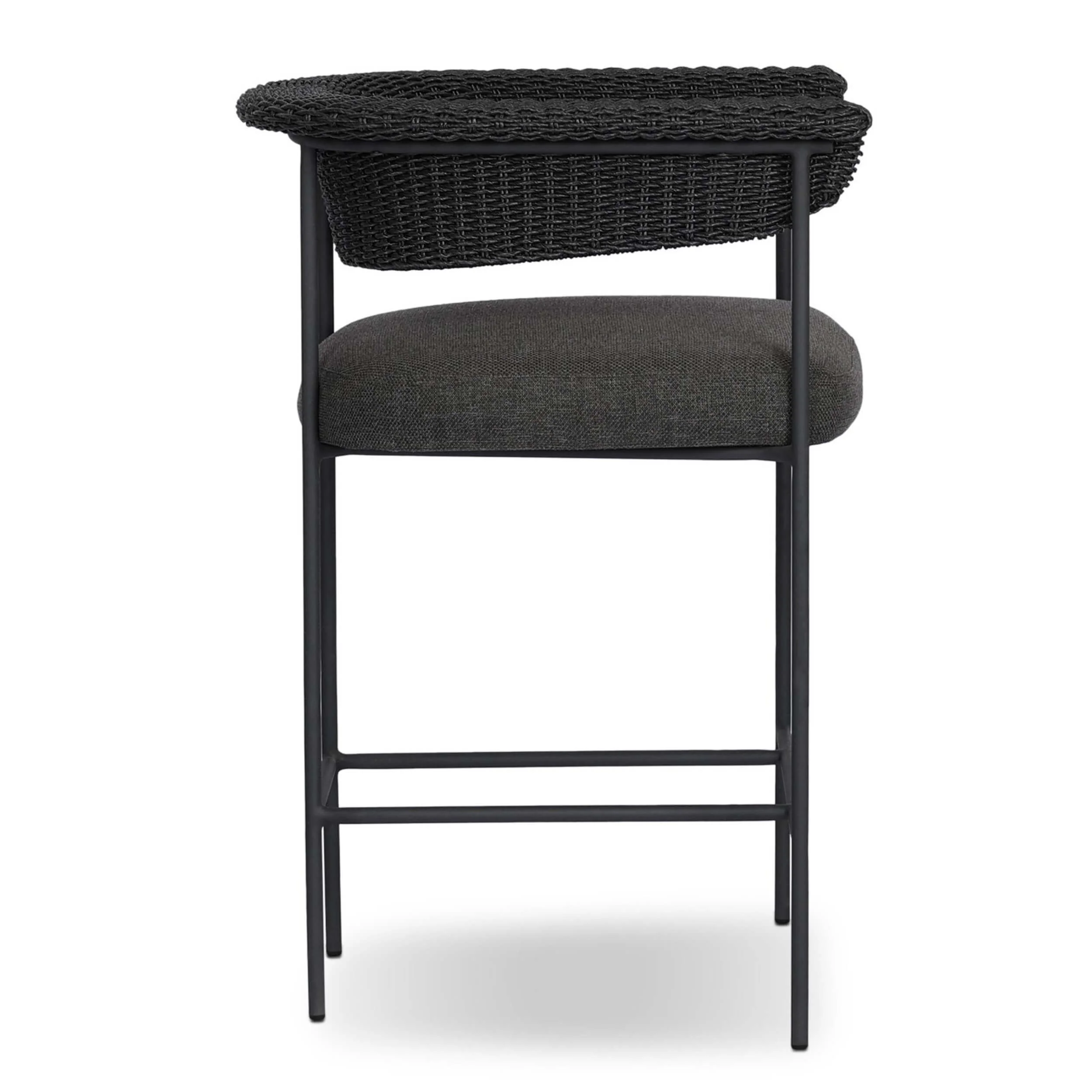 Carrie Outdoor Bar & Counter Stool, Ellor Black by Four Hands - Image 4