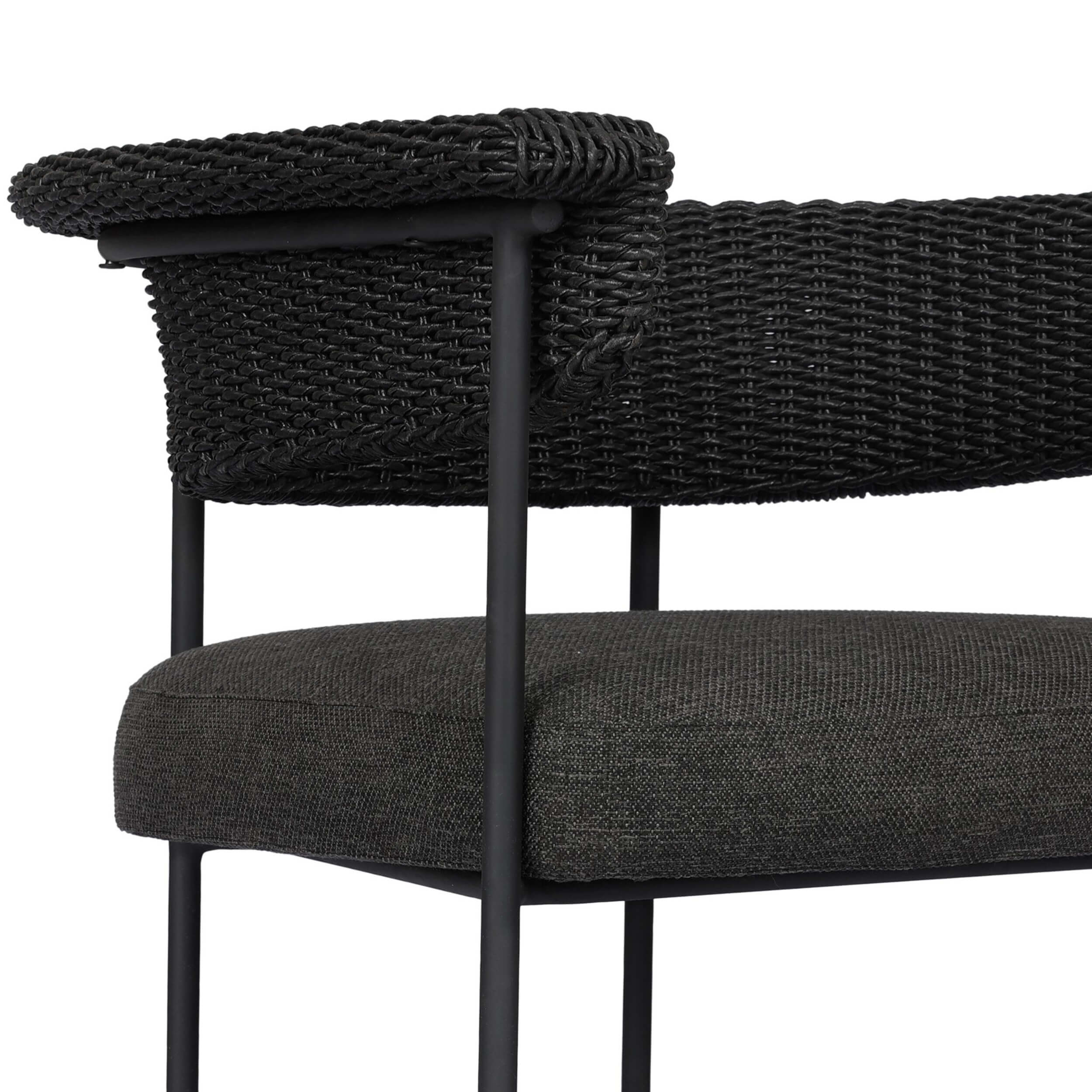 Carrie Outdoor Bar & Counter Stool, Ellor Black by Four Hands - Image 6
