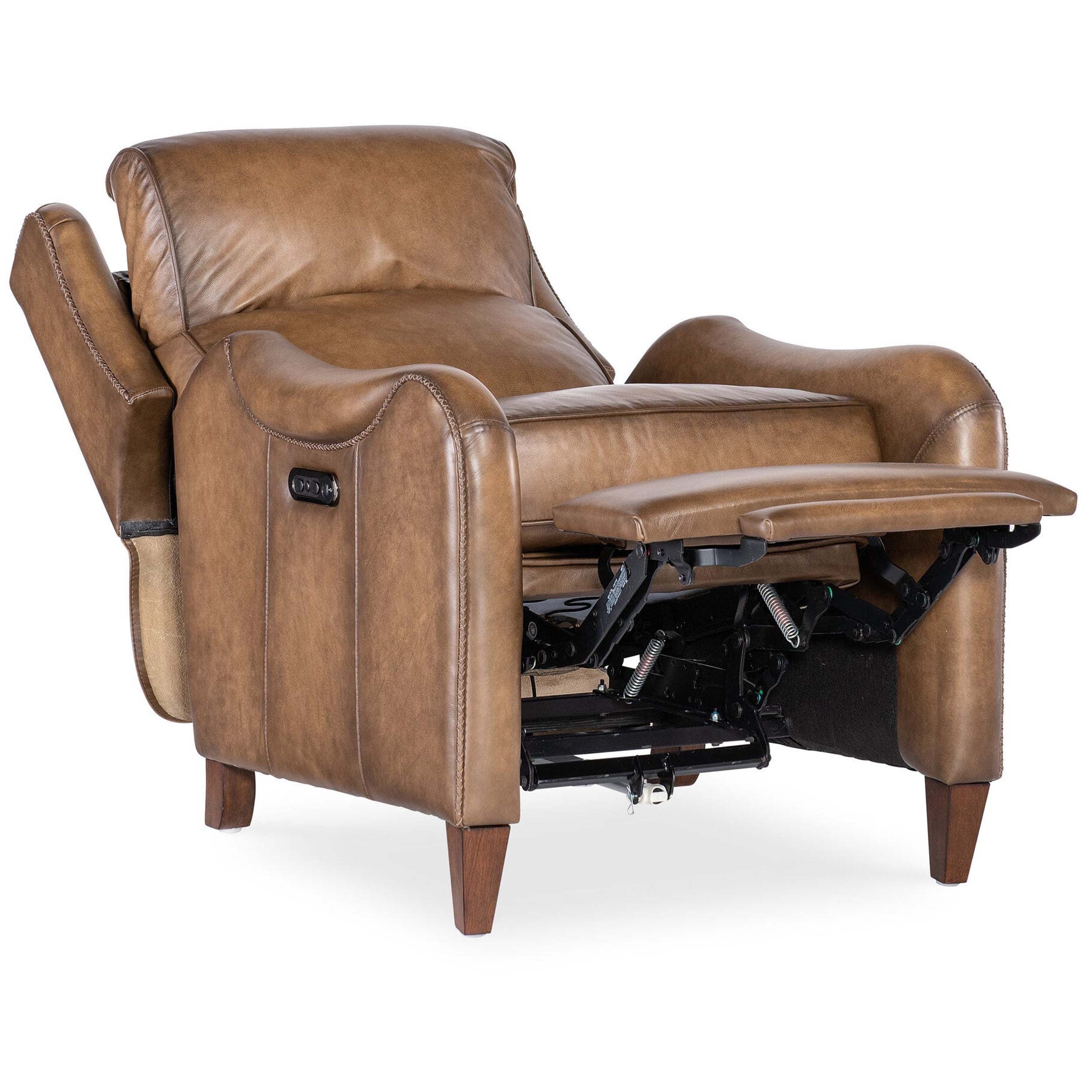 Carrington Leather Power Recliner, Nature - Image 6