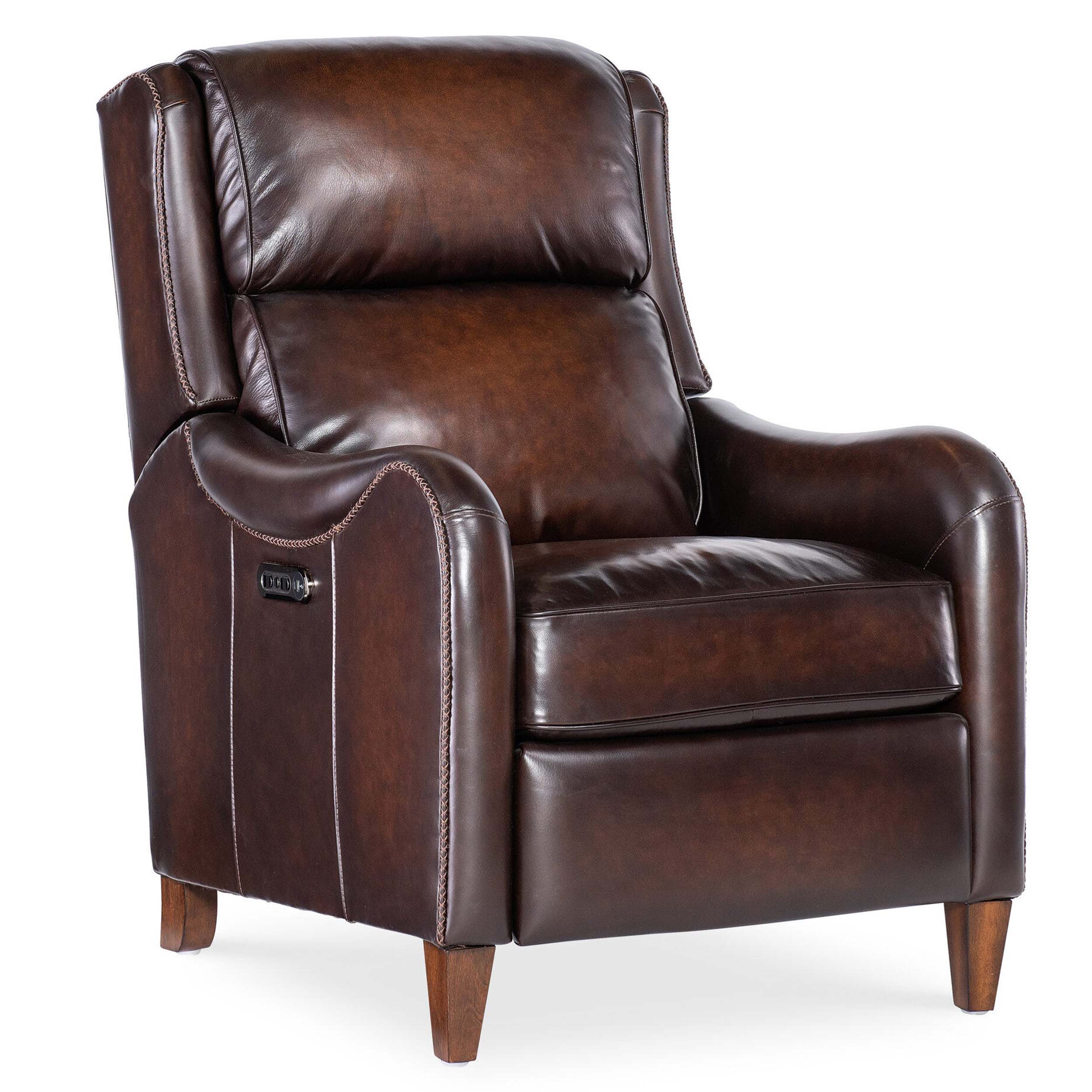 Carrington Leather Power Recliner, Vortex