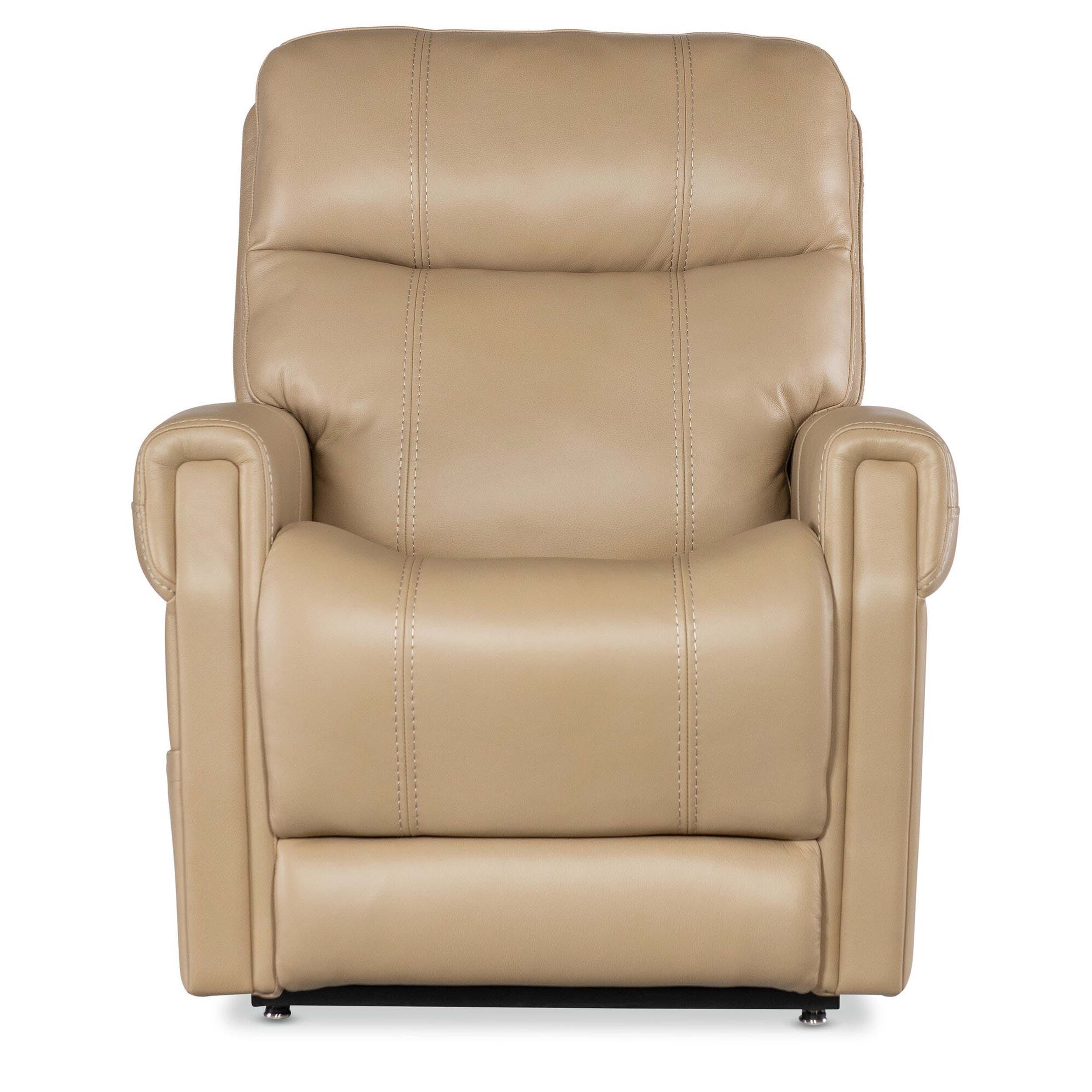 Carroll Leather Power Recliner, Sorrento Sand - Image 2