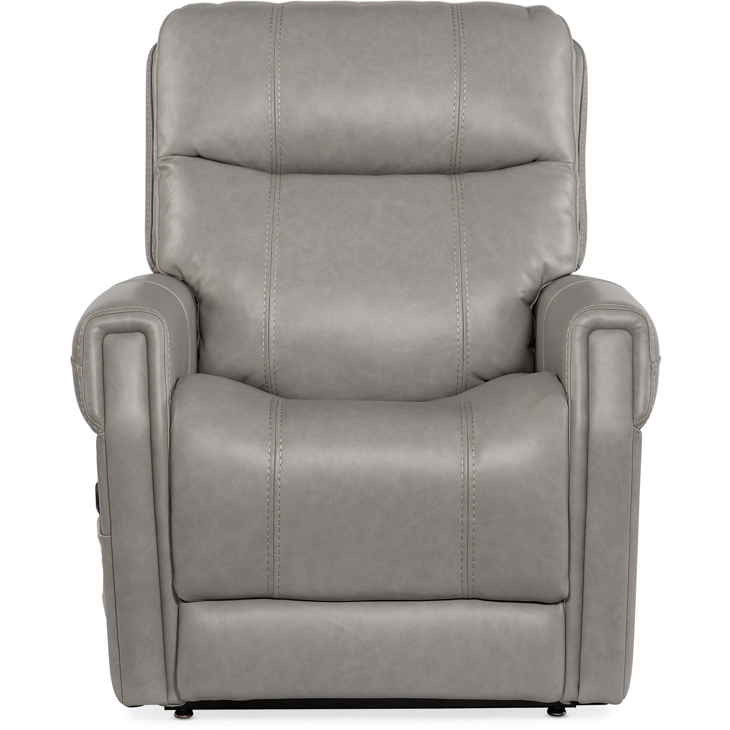 Carroll Power Motion Leather Recliner, Milton Fog - Image 2
