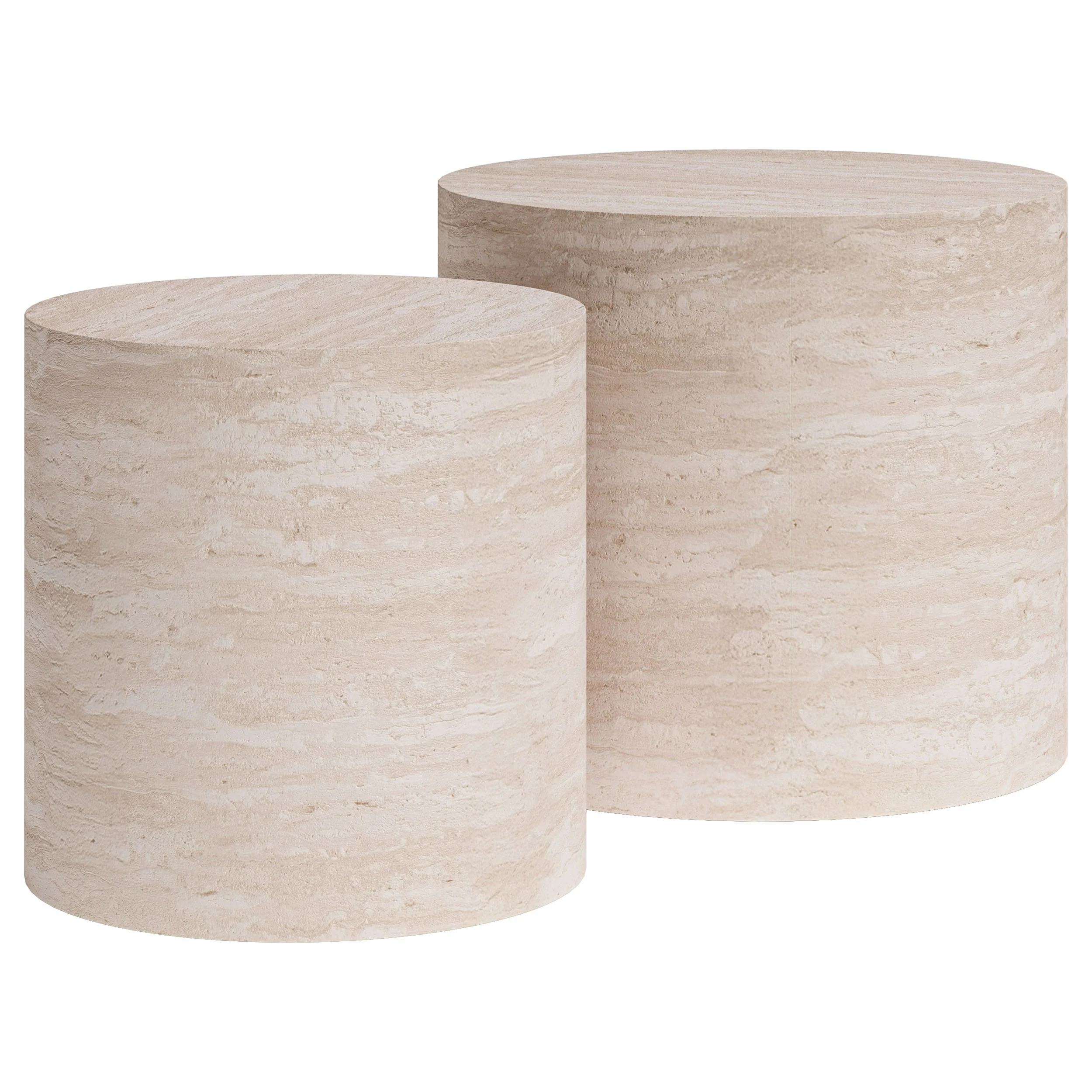 Carzo Coffee Table Set, Stone Beige