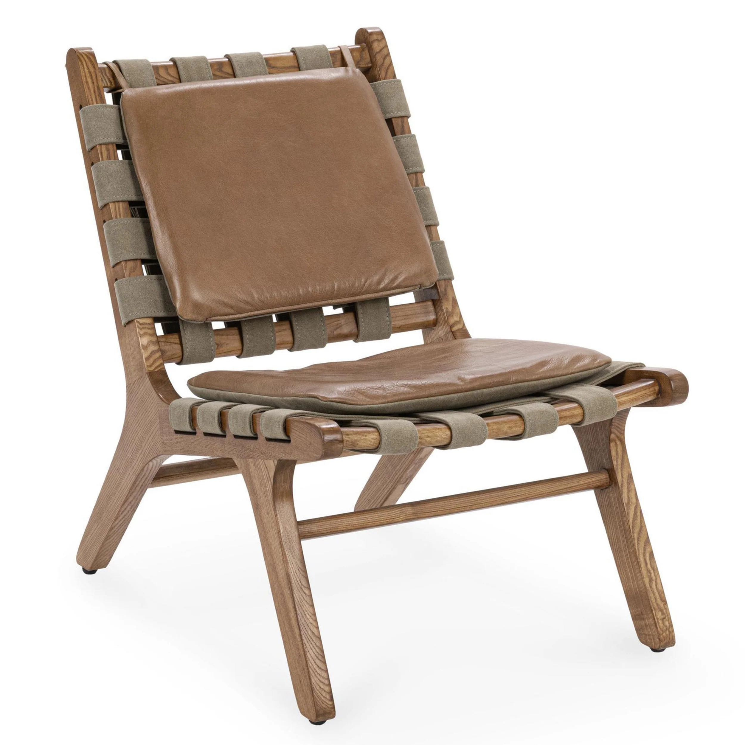 Casen Leather Accent Chair, Tan