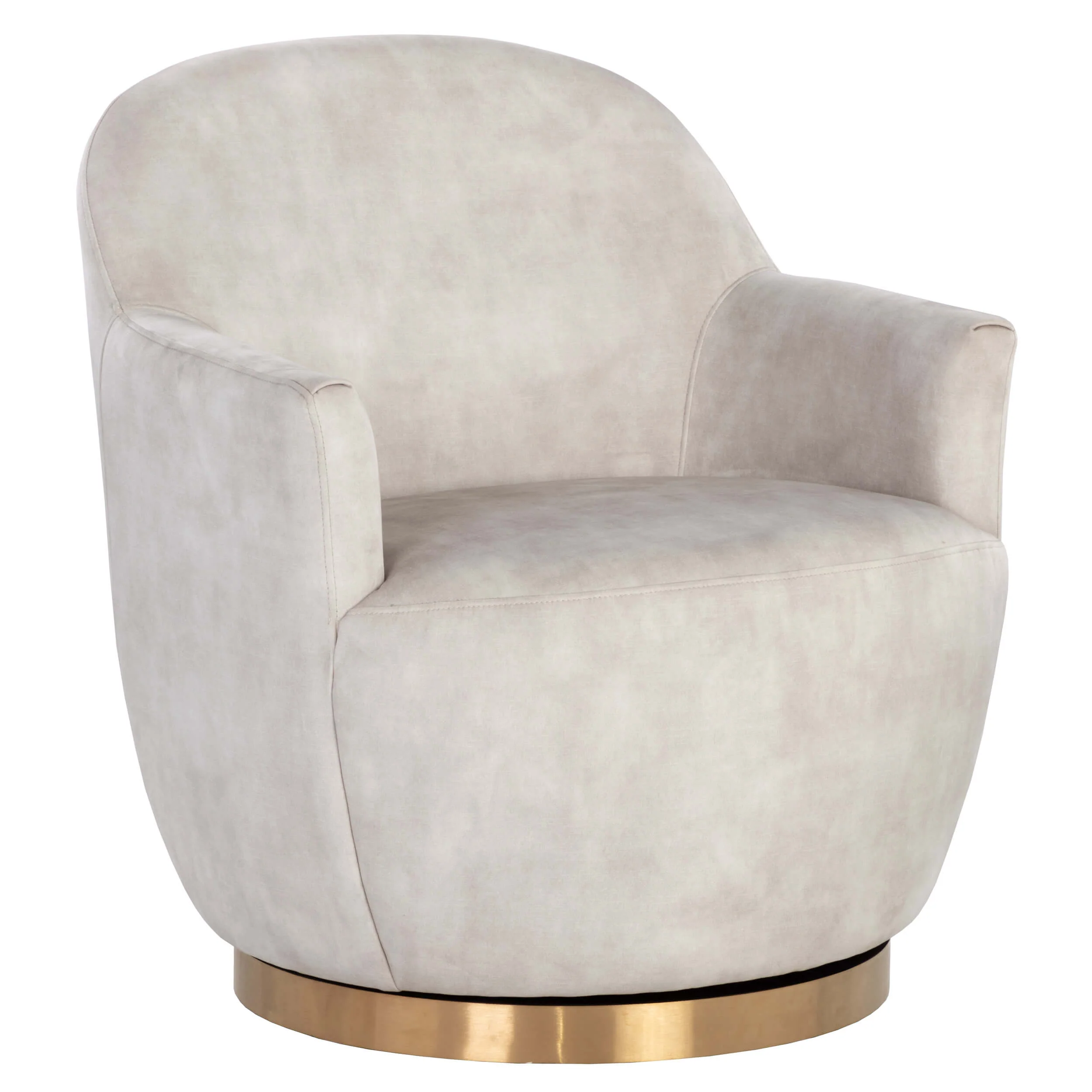 Casey Swivel Chair, Nono Cream