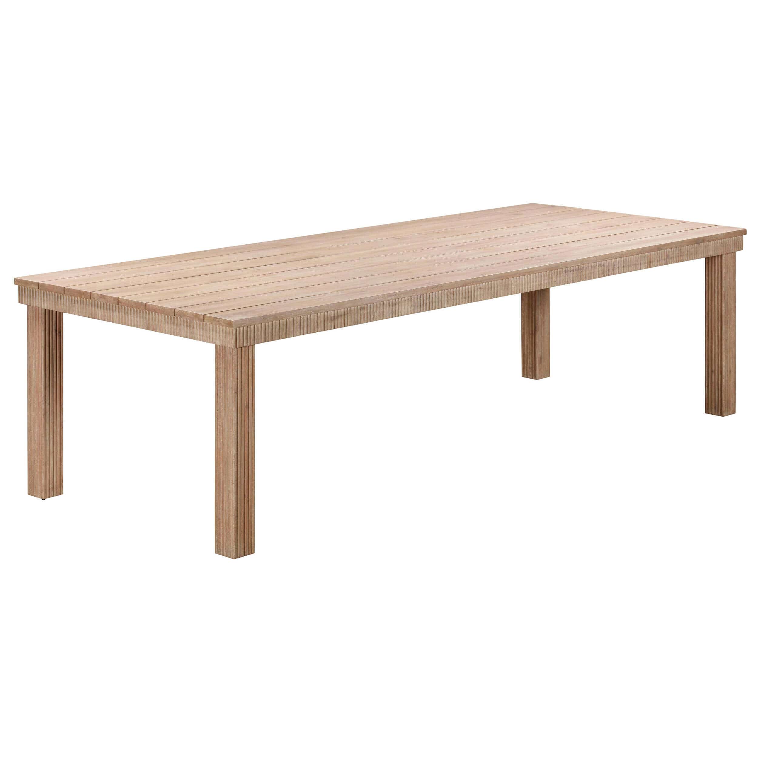 Cassie Outdoor Rectangular Dining Table, Natural - Image 6