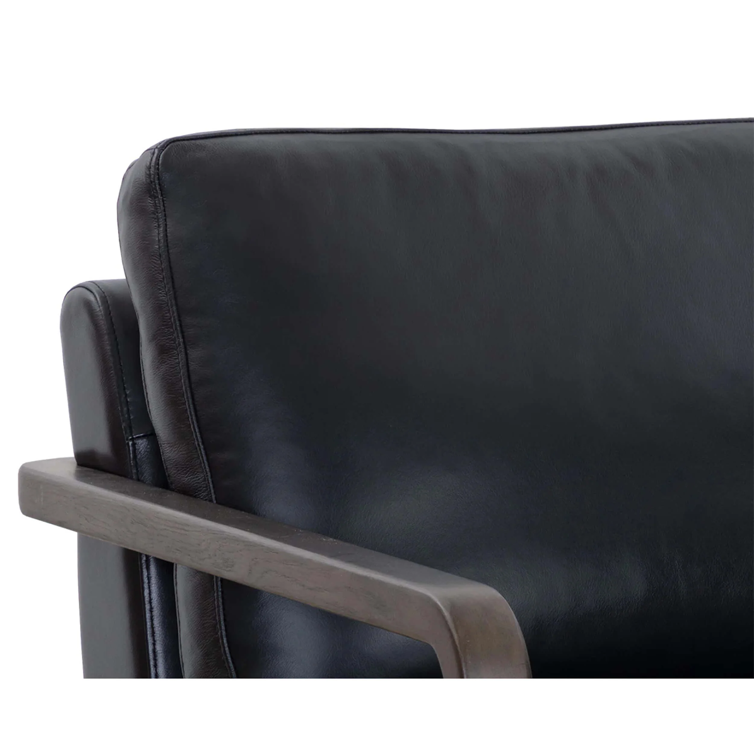 Castell Leather Swivel Chair, Cortina Black - Image 4