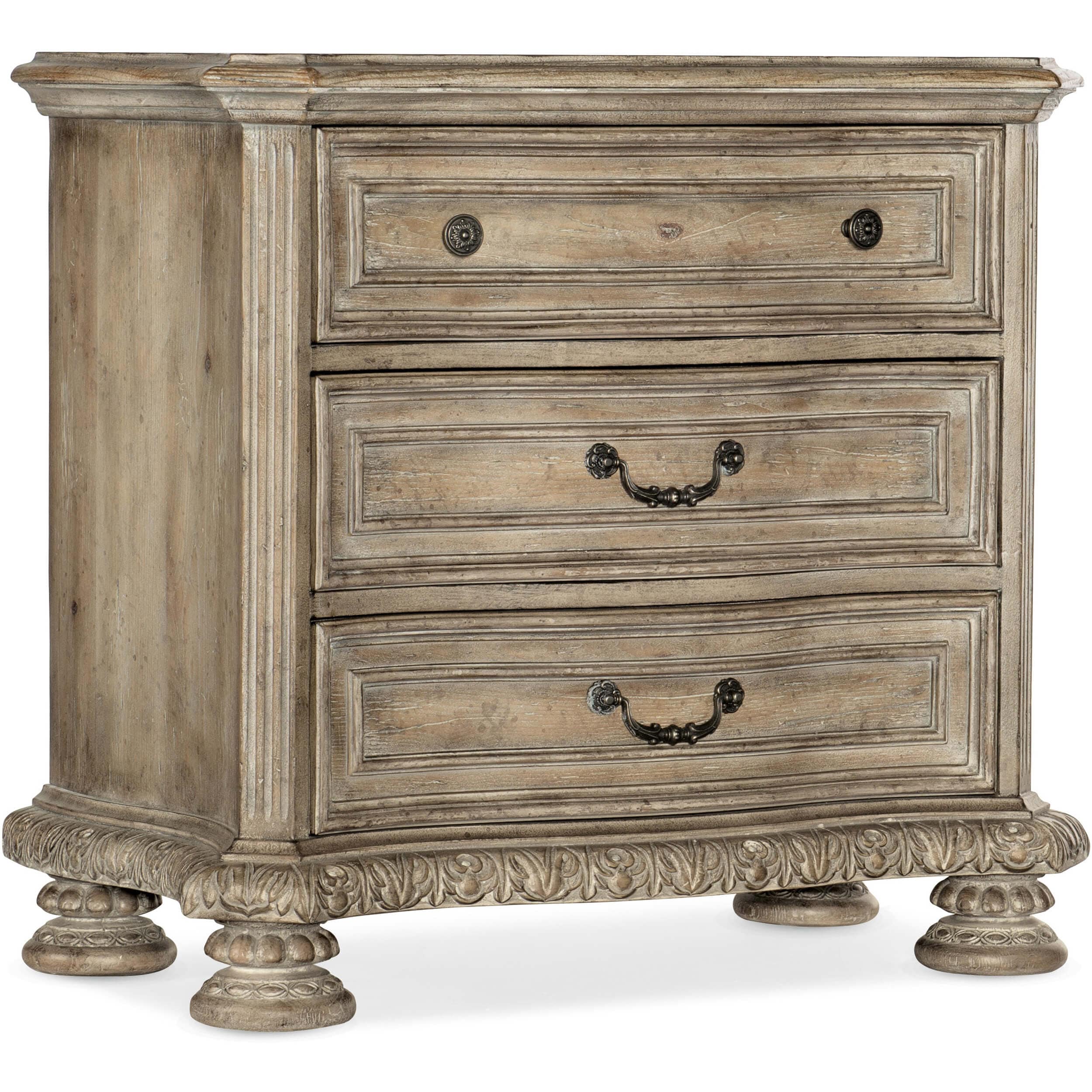 Castella 3 Drawer Nightstand, Antique Slate