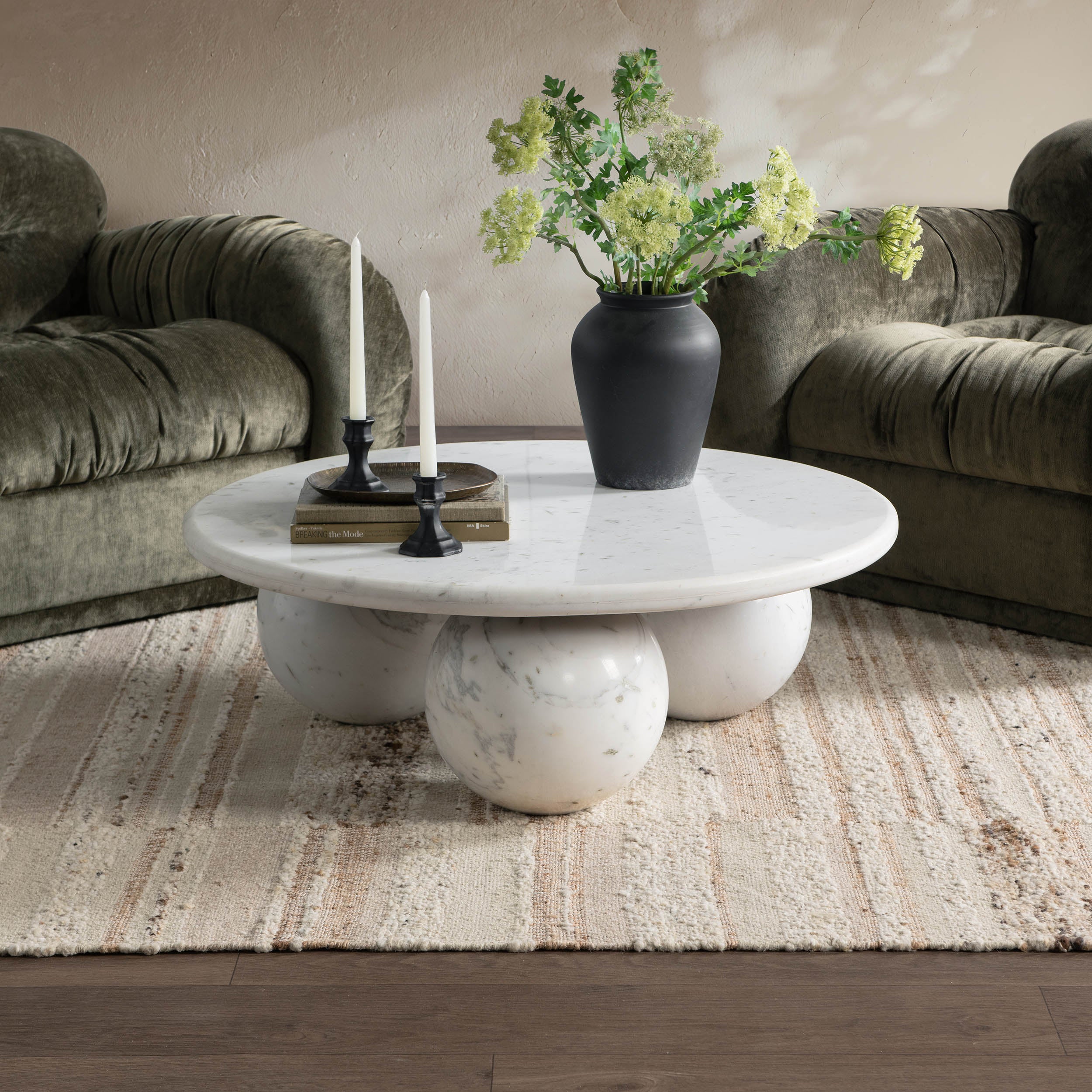 Castello Round Coffee Table, Atenea White - Image 5