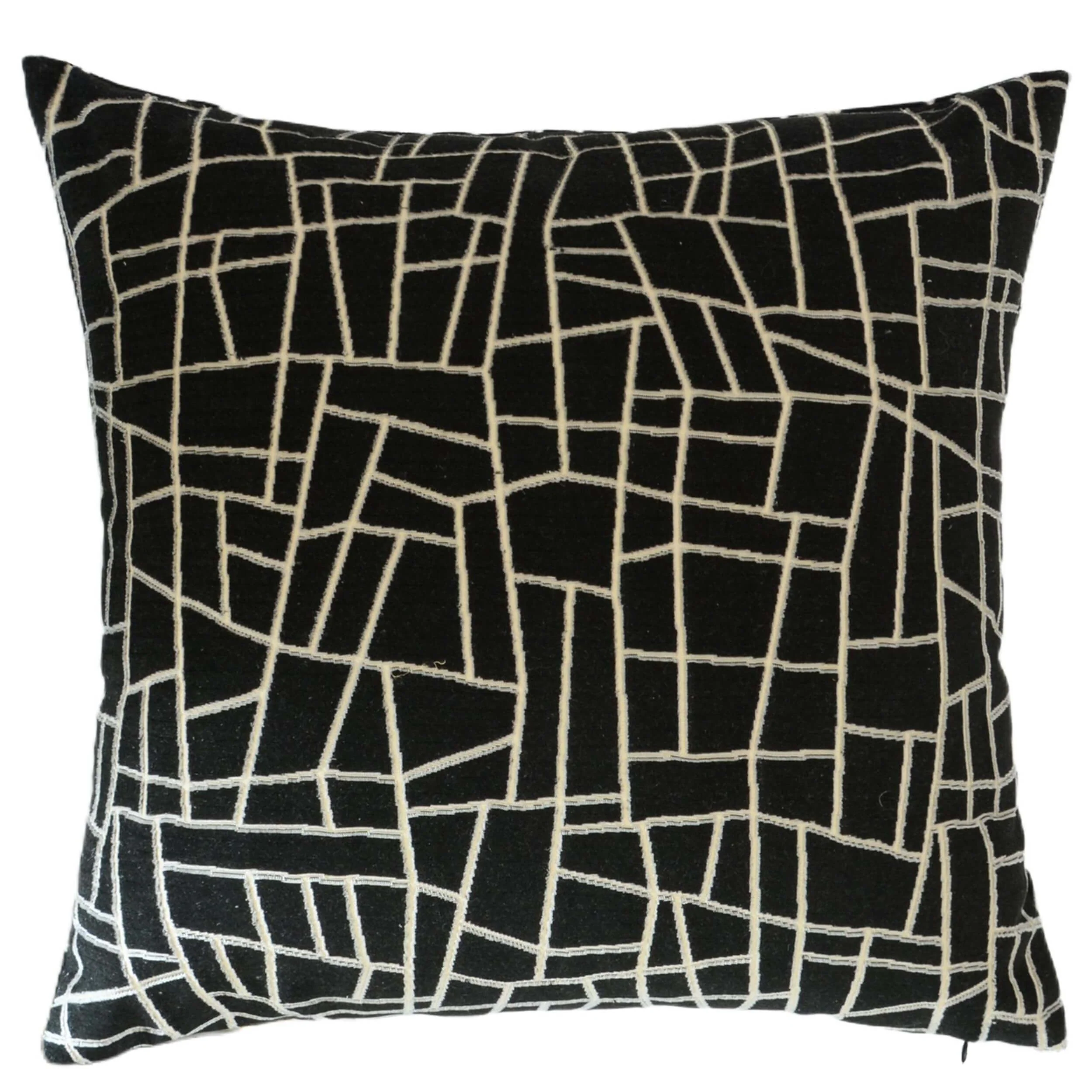 Castle Hill Tivoli Shattered Pillow, Black