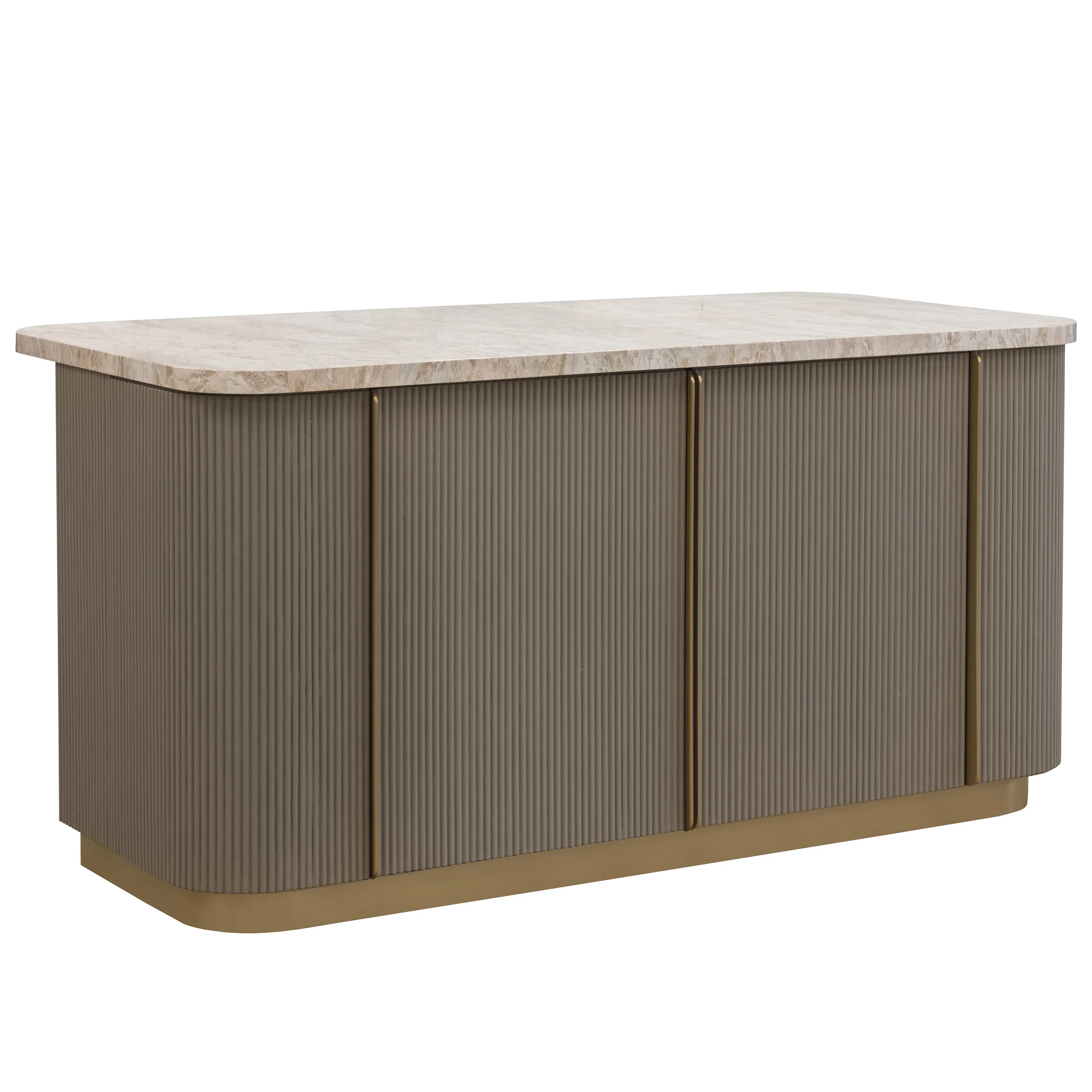 Cataldi Kitchen Island, Taupe
