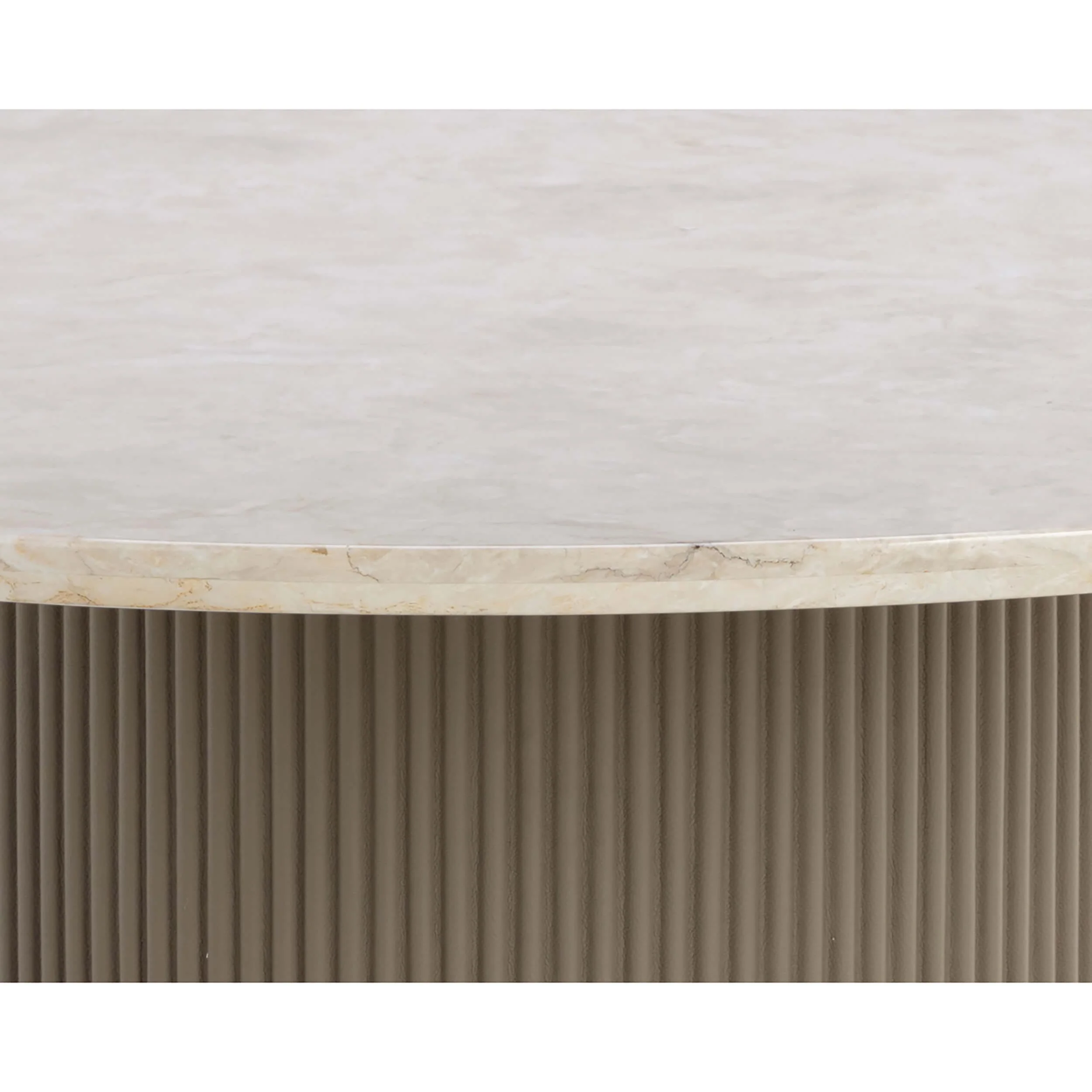 Cataldi Round Dining Table, Taupe - Image 3