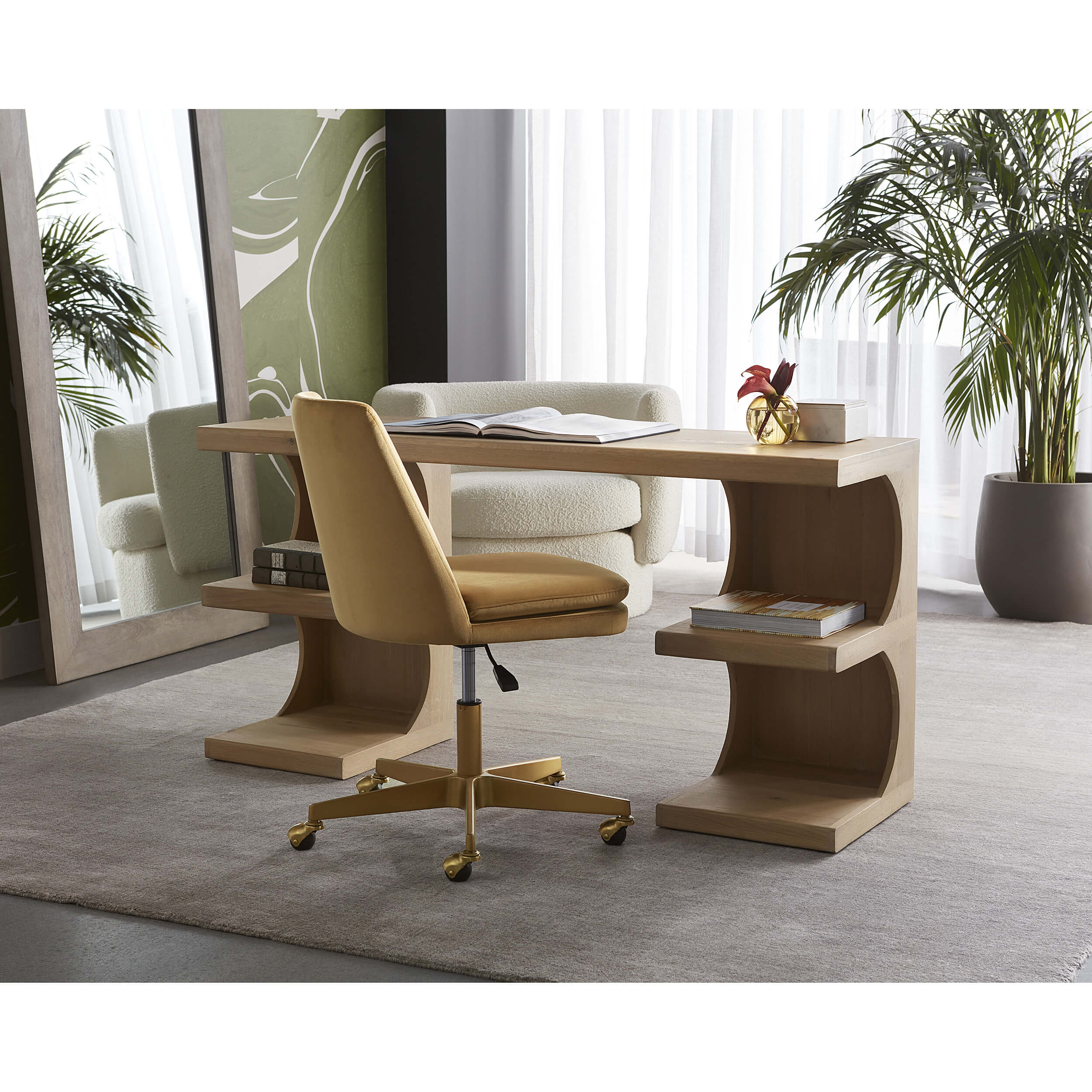 Catrine Desk, Rustic Oak - Image 5