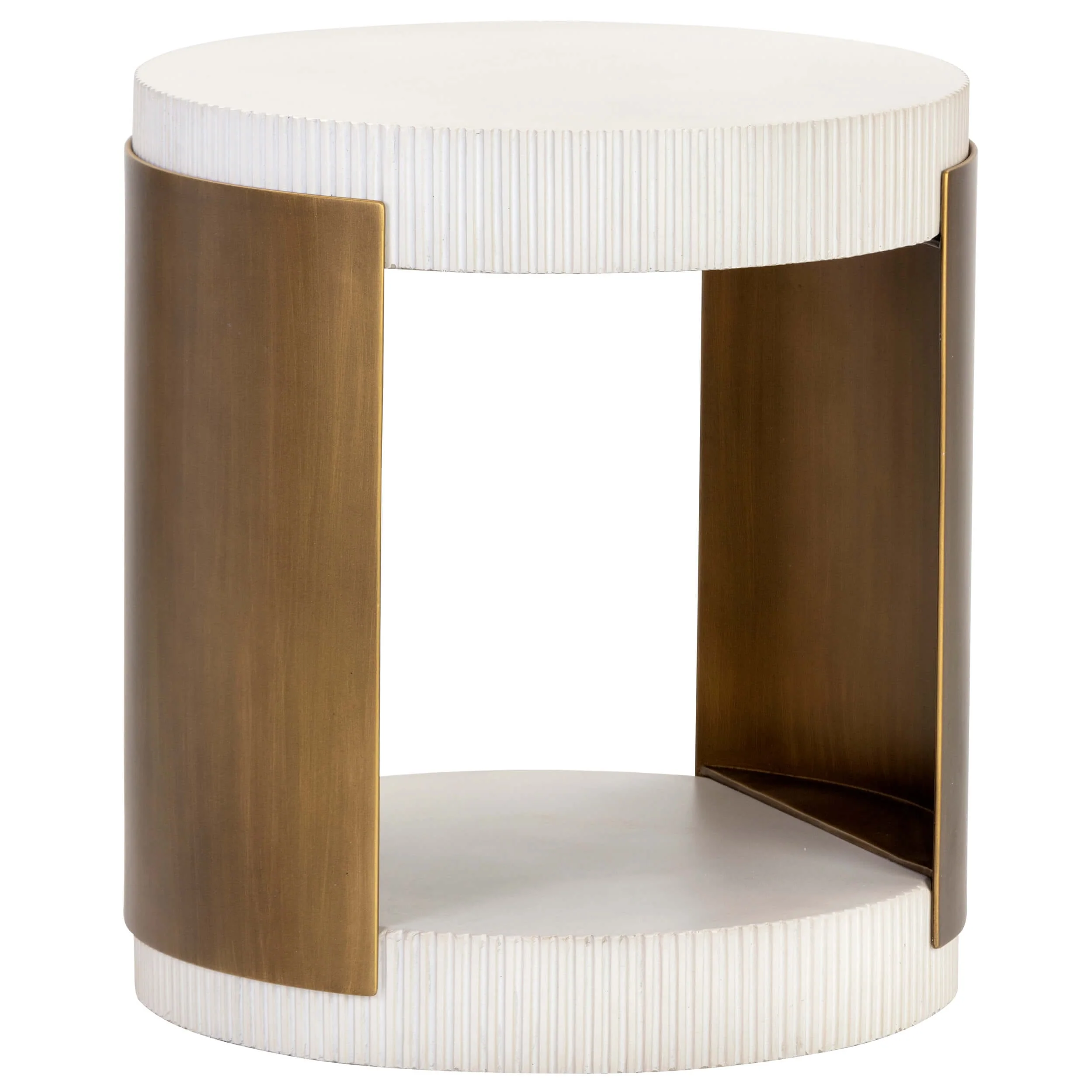 Cavette Side Table, White