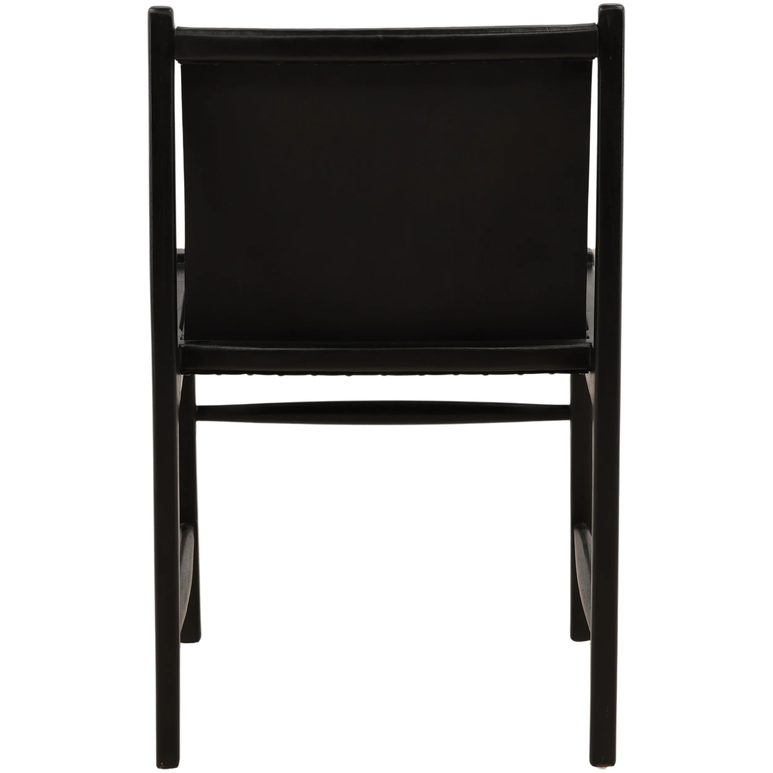 Celestine Leather Dining Chair, Black, Set of 2 - Image 4