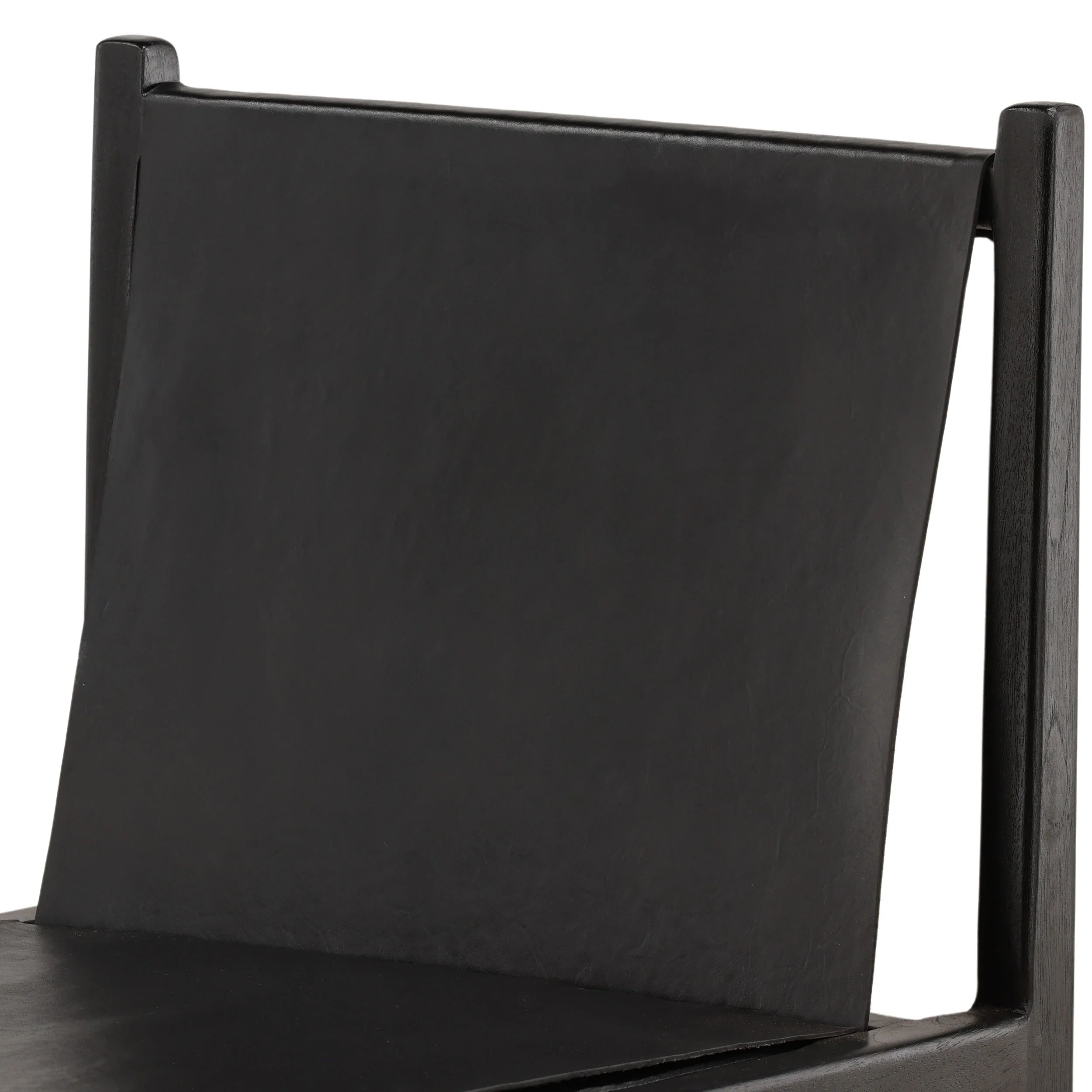 Celestine Leather Dining Chair, Black, Set of 2 - Image 5