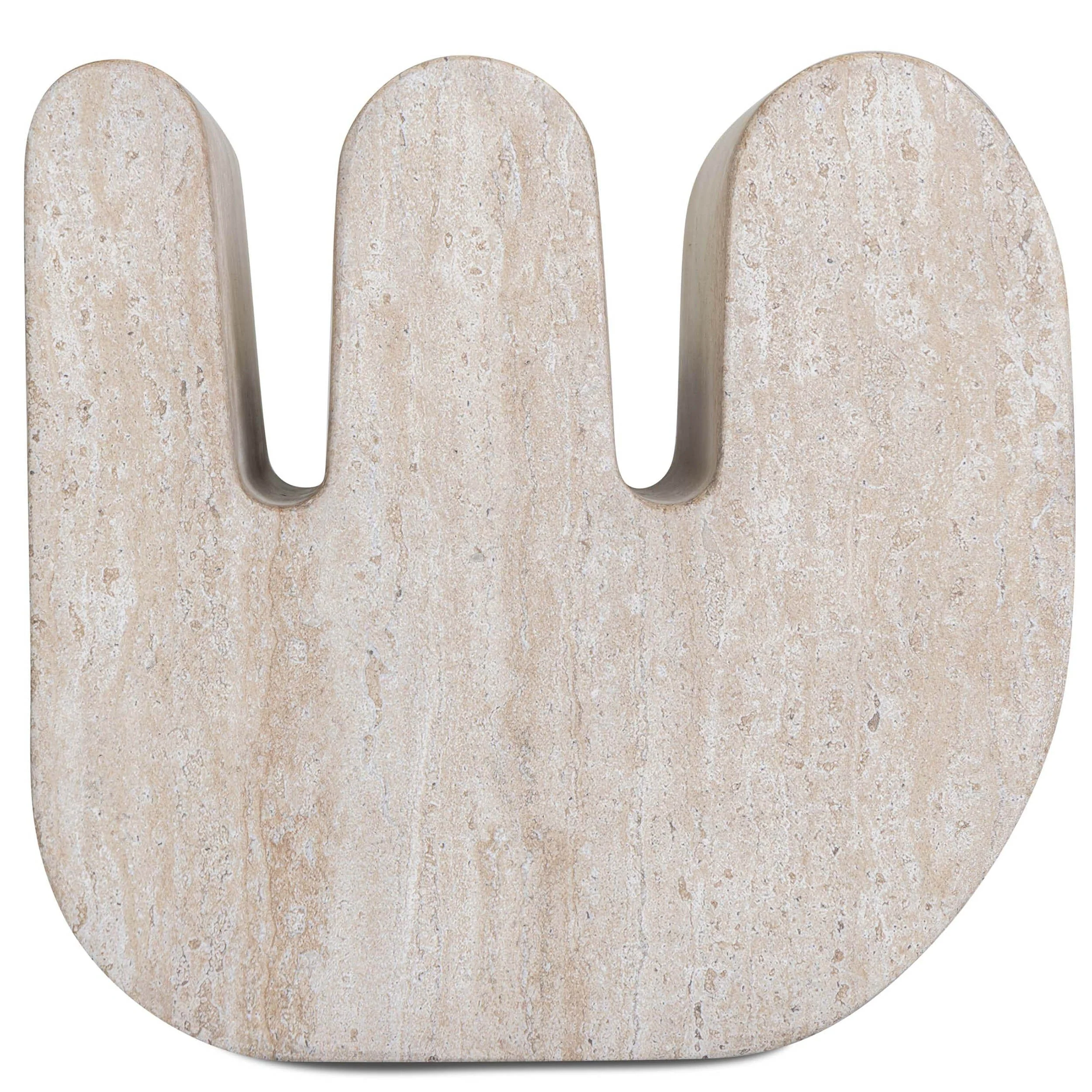 Thyme Outdoor Side Table, Travertine - Image 5