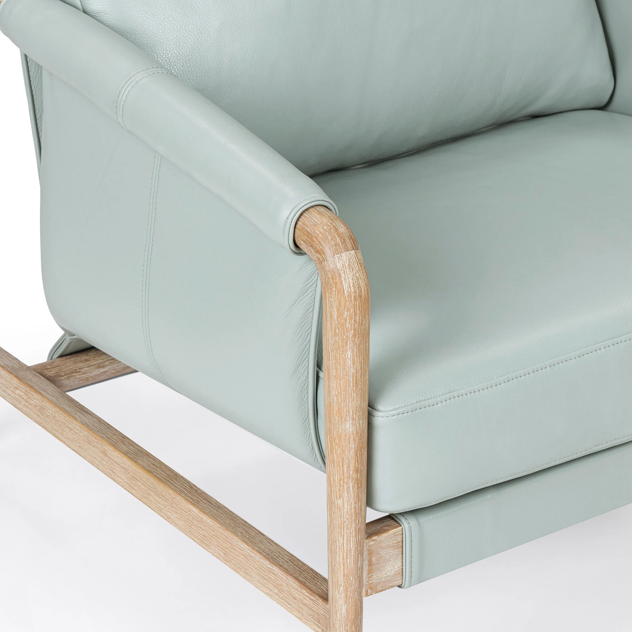Chakka Leather Chair, Blue - Image 5