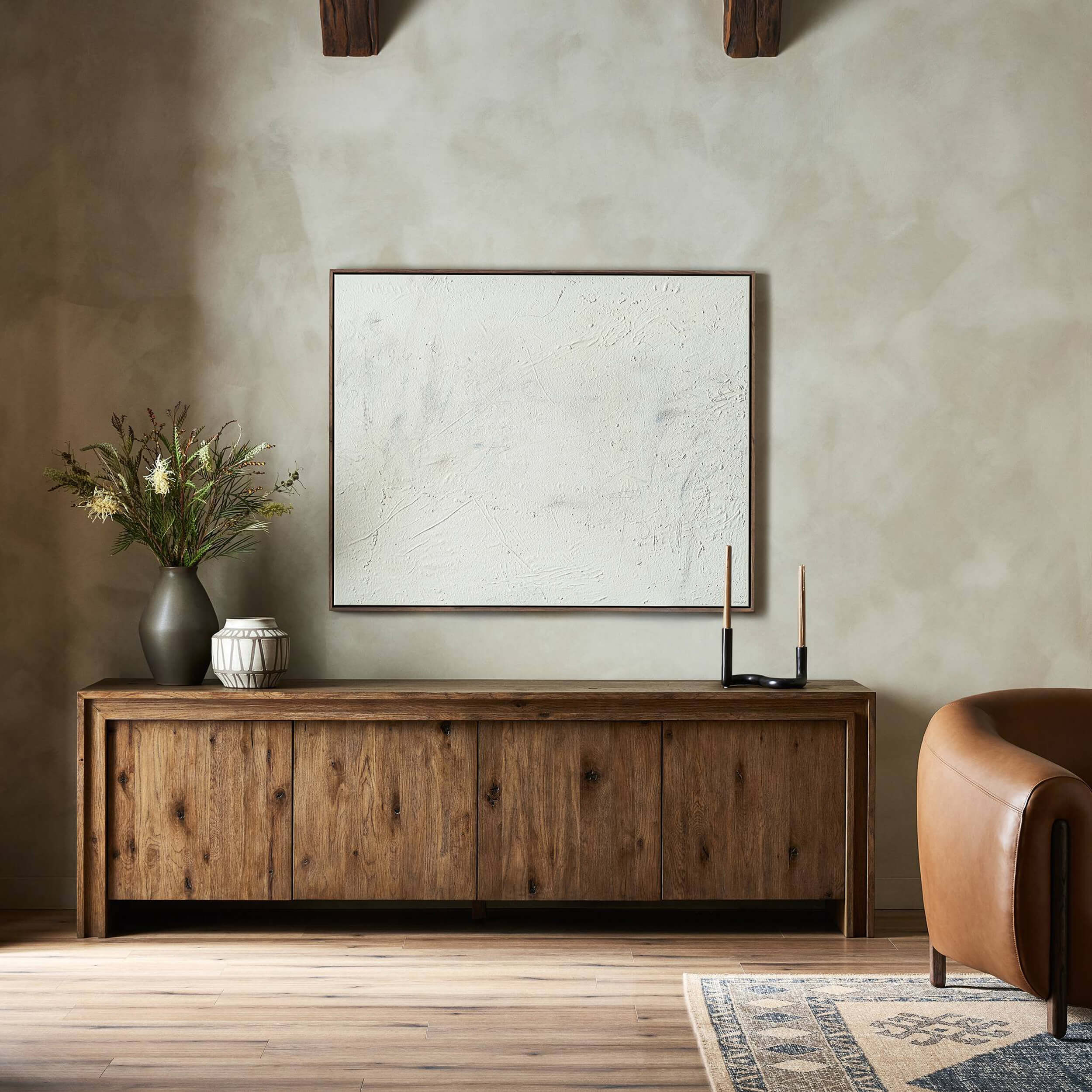 Chalmers Media Console, Weathered Oak by Four Hands - Image 5