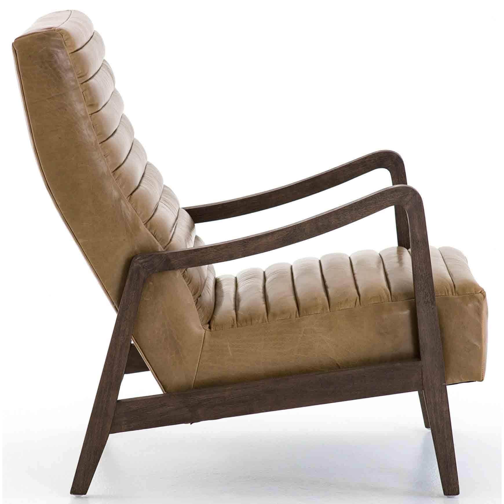 Chance Leather Chair, Warm Taupe Dakota by Four Hands - Image 3