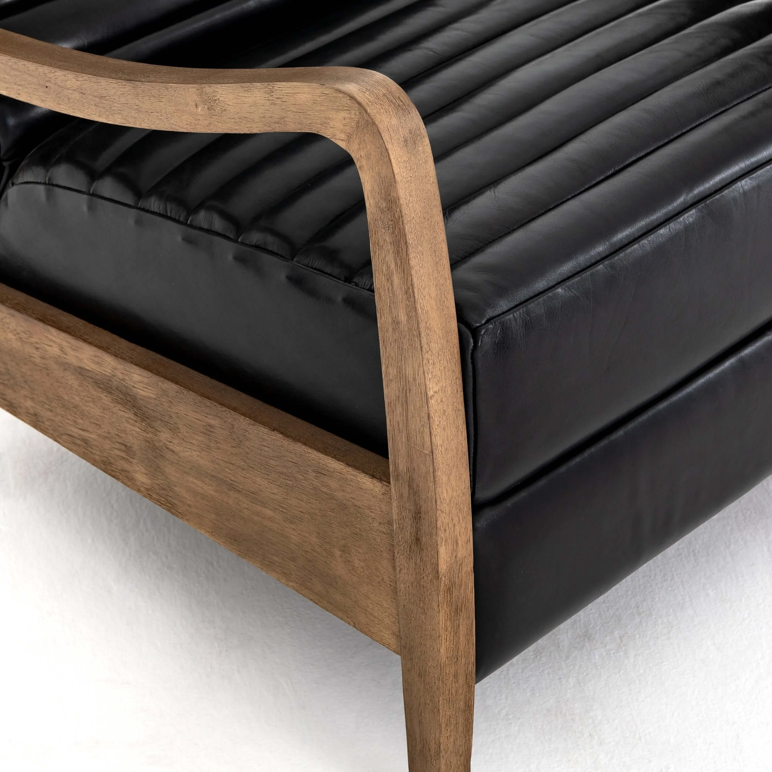 Chance Leather Recliner, Dakota Black by Four Hands - Image 10
