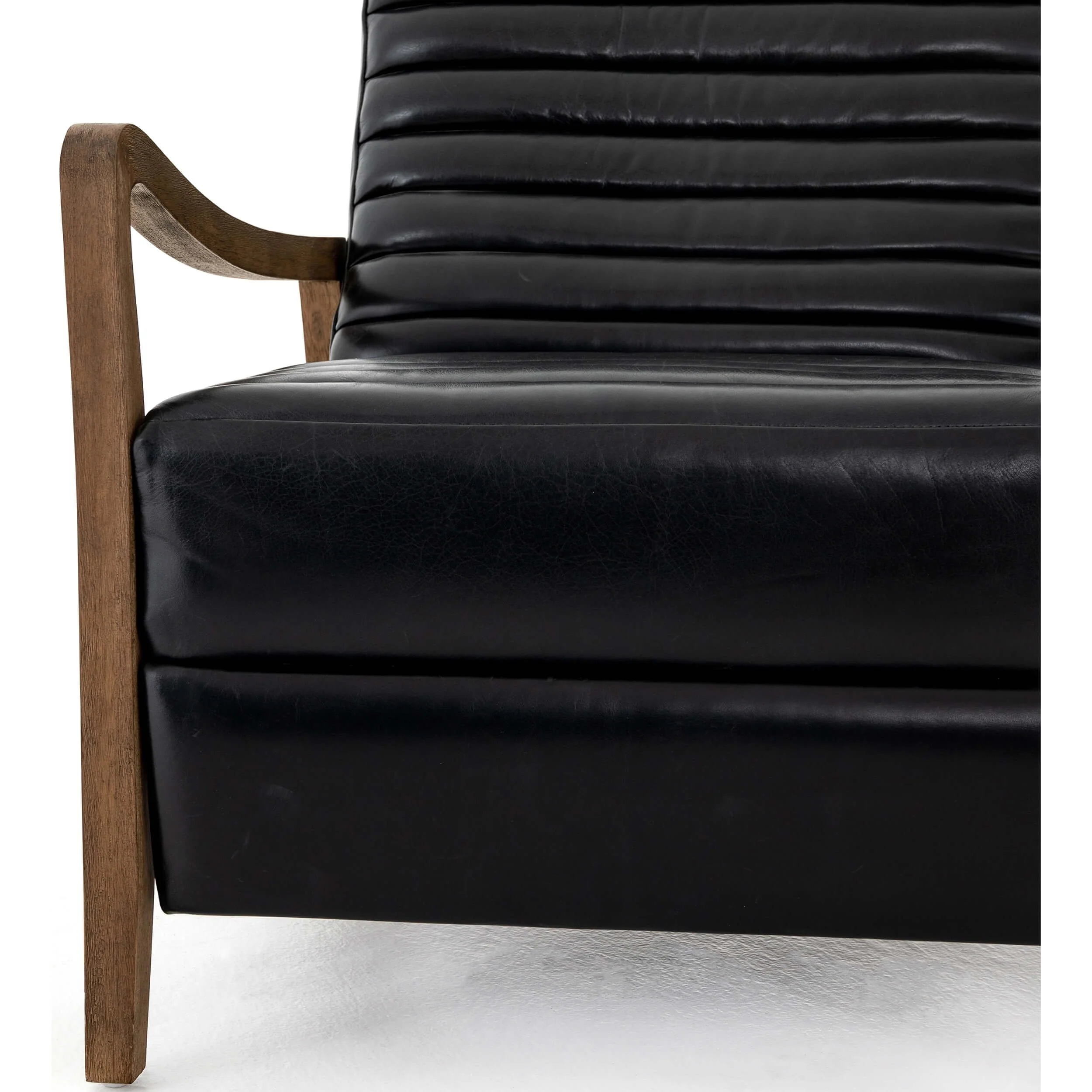 Chance Leather Recliner, Dakota Black by Four Hands - Image 11