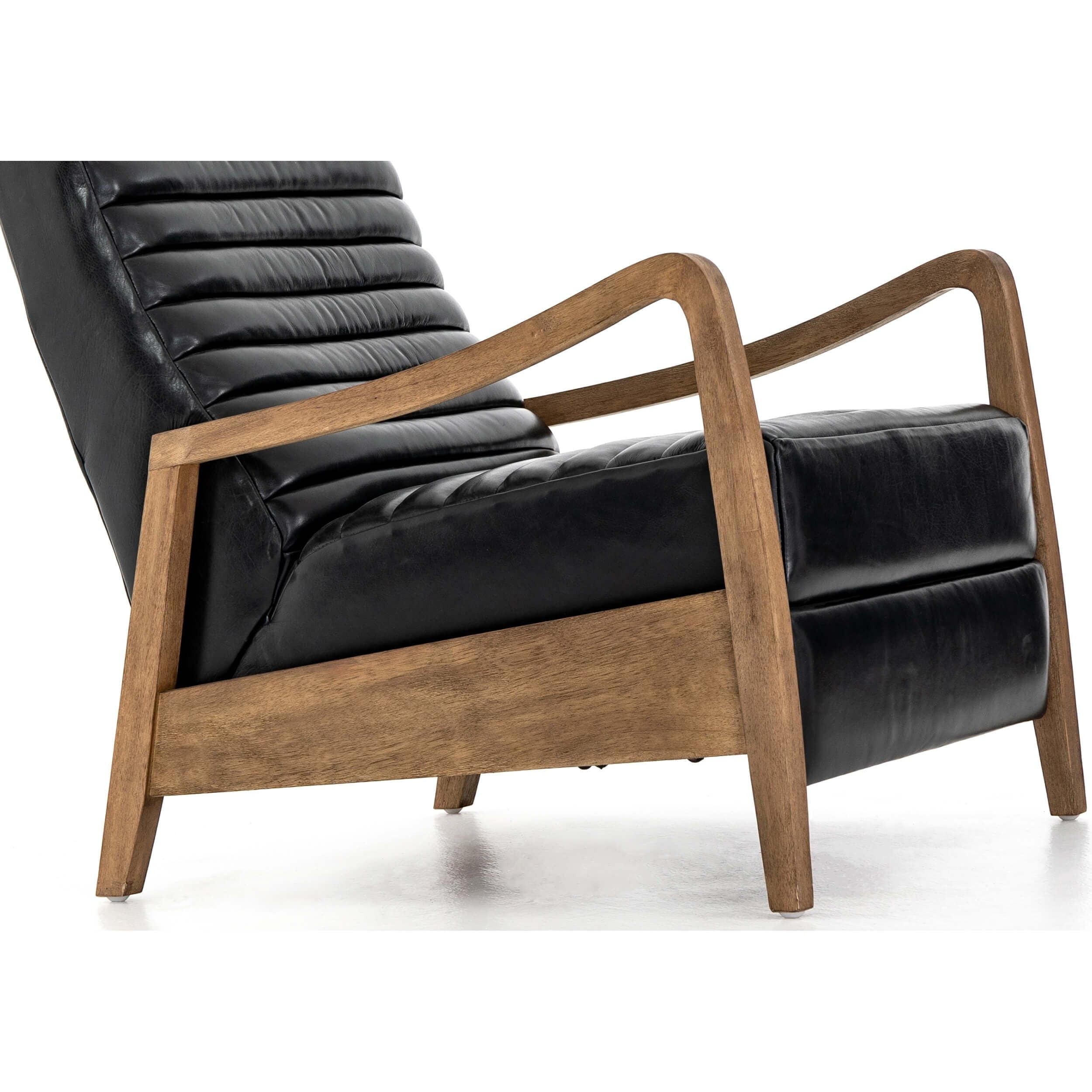 Chance Leather Recliner, Dakota Black by Four Hands - Image 5